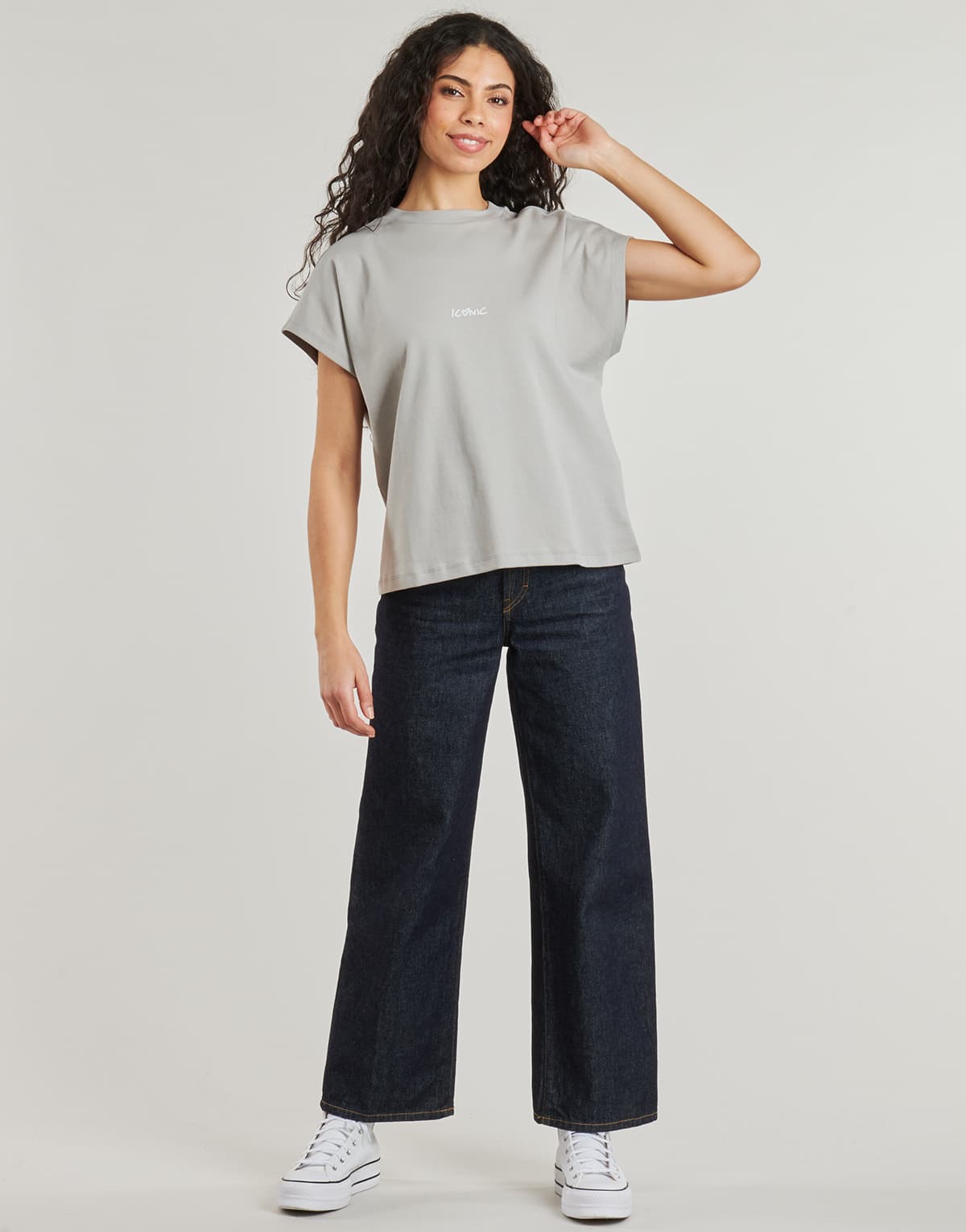 Women's T-Shirts Noisy May Gray