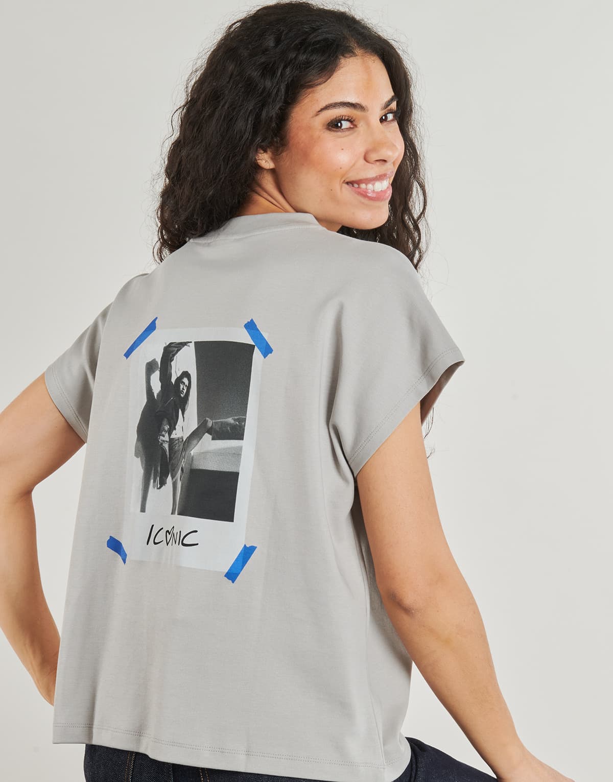 Women's T-Shirts Noisy May Gray