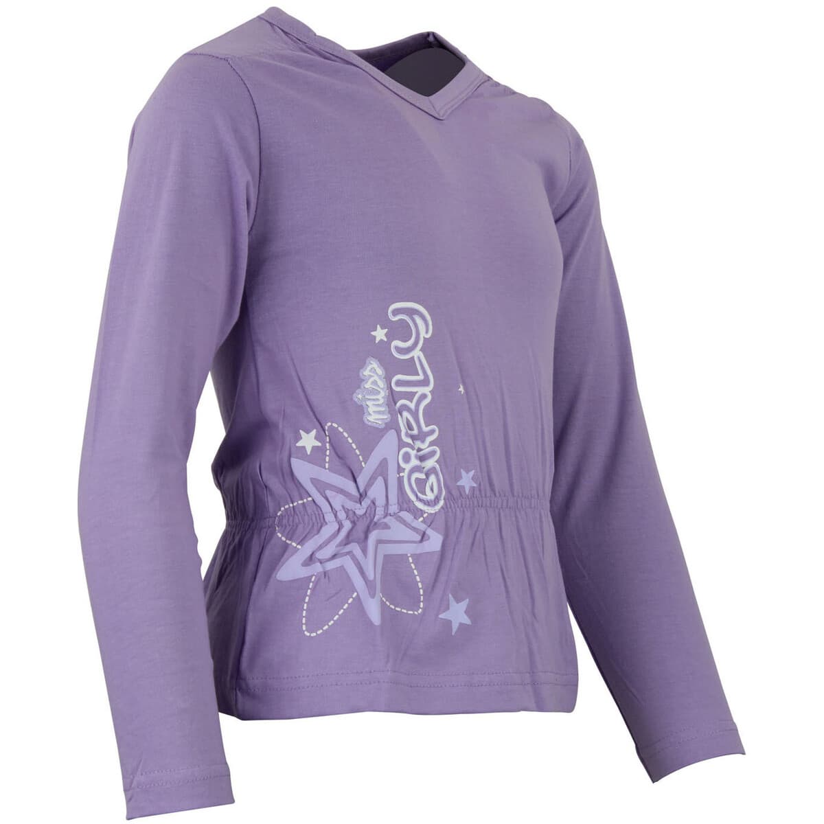 Girls' T-Shirts Miss Girly Purple