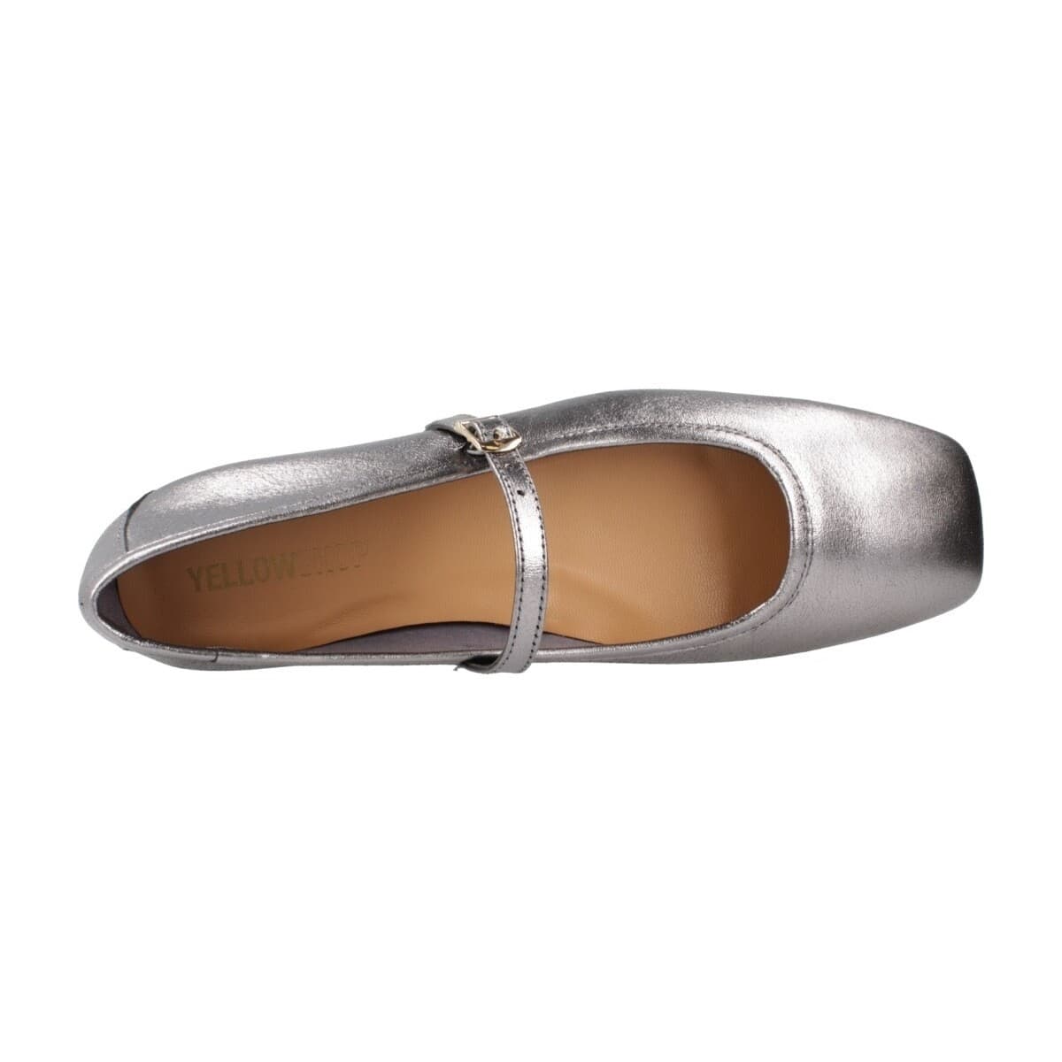 Women's Ballet Flats Yellow Silver