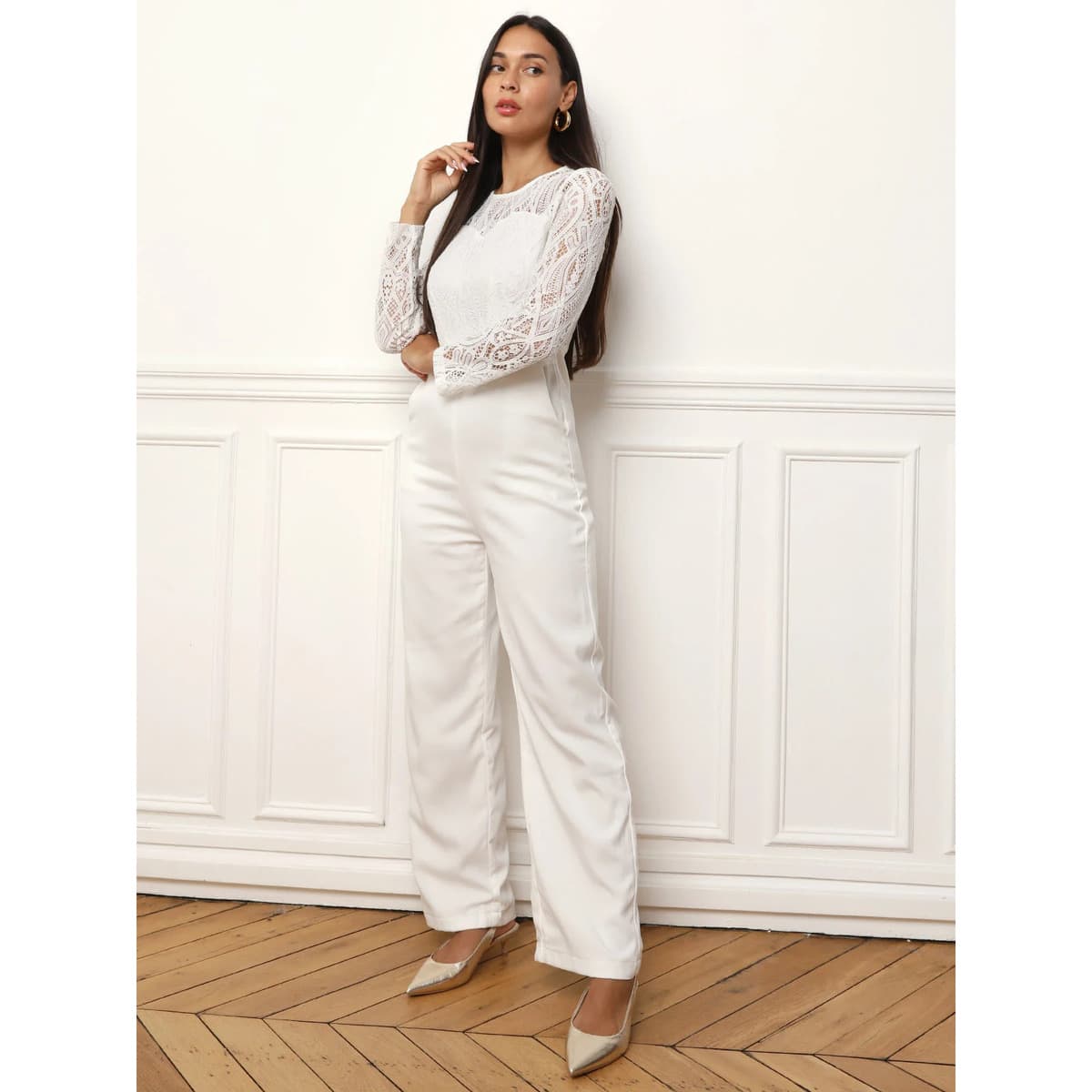 Women's Jumpsuits La Modeuse White