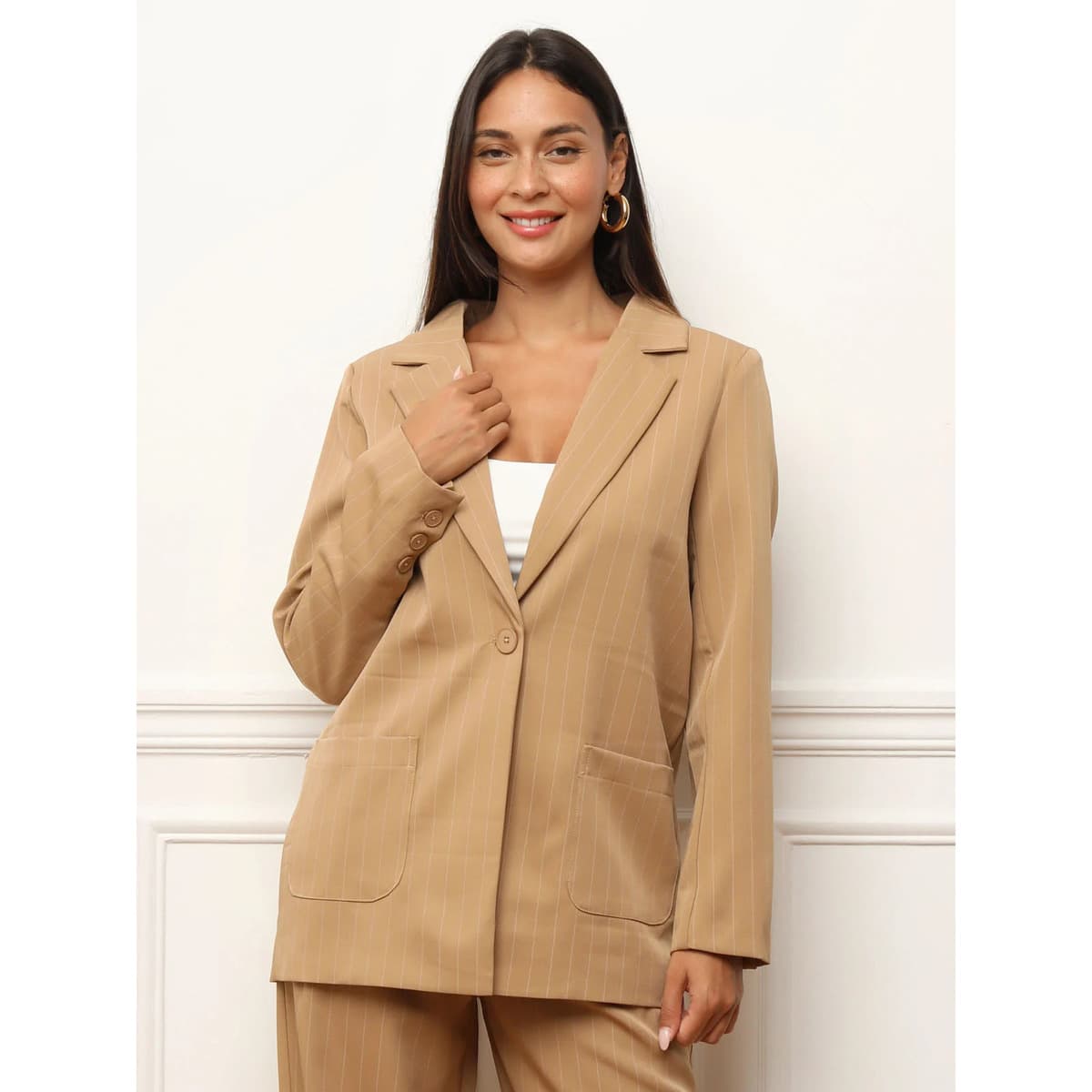 Women's Blazers La Modeuse Beige