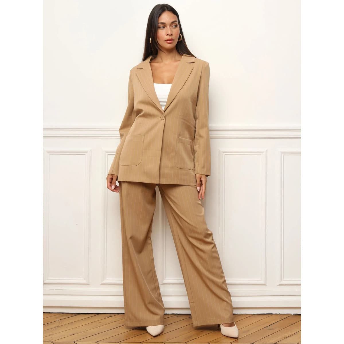 Women's Blazers La Modeuse Beige