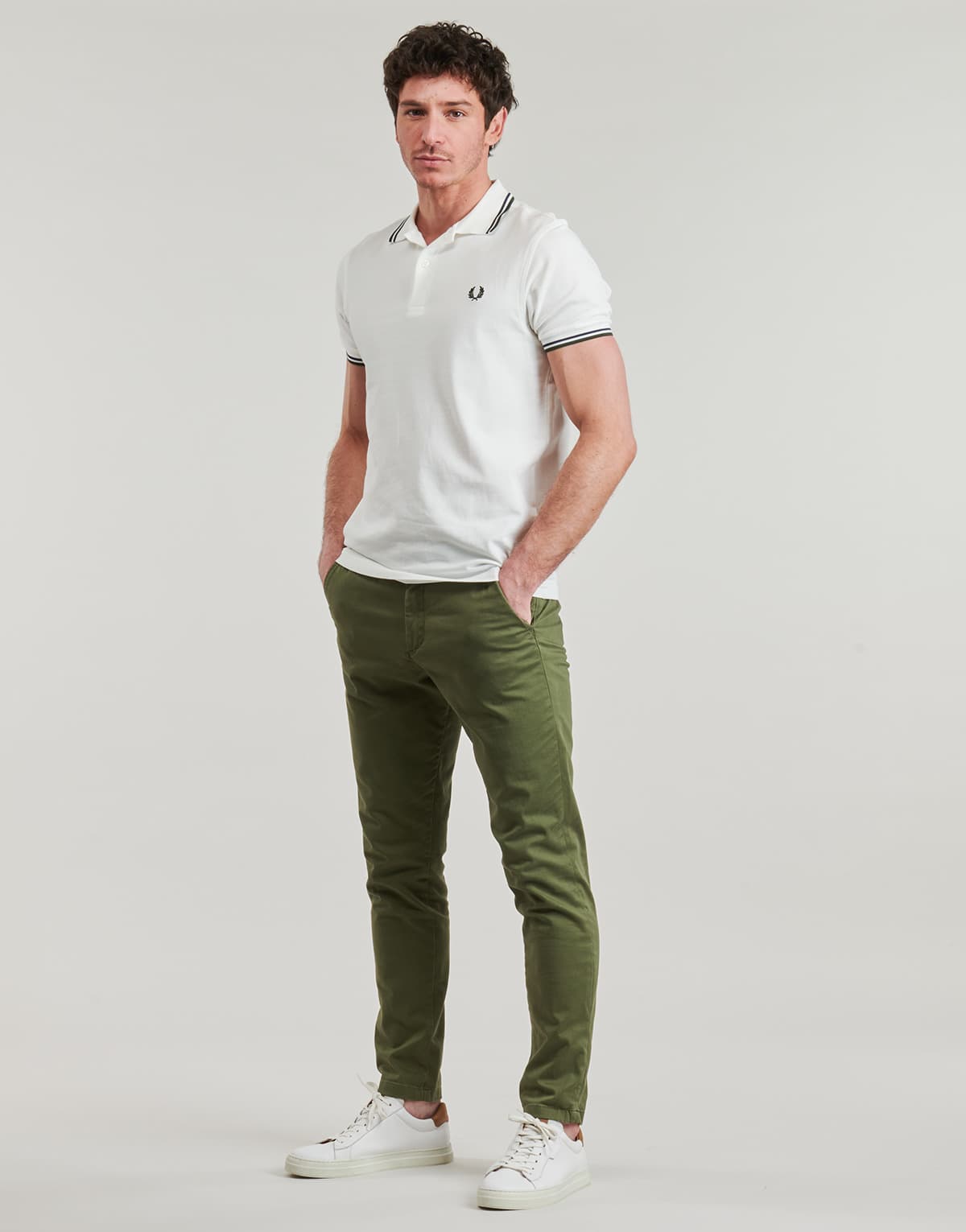 Men's Polo Shirts Fred Perry White
