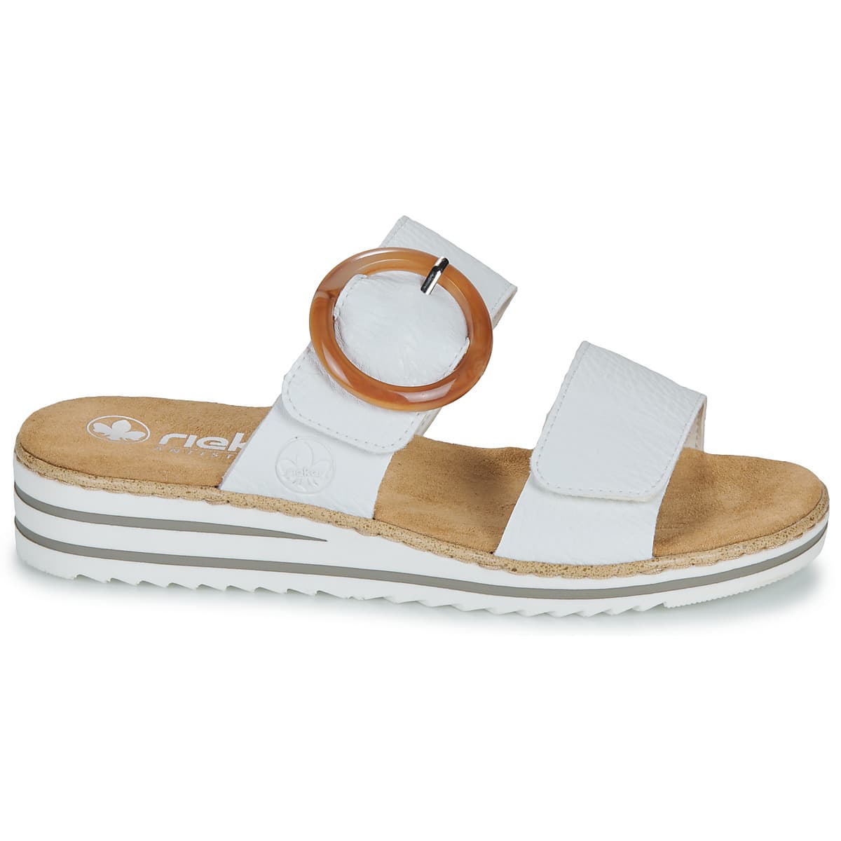 Women's Mules Rieker White