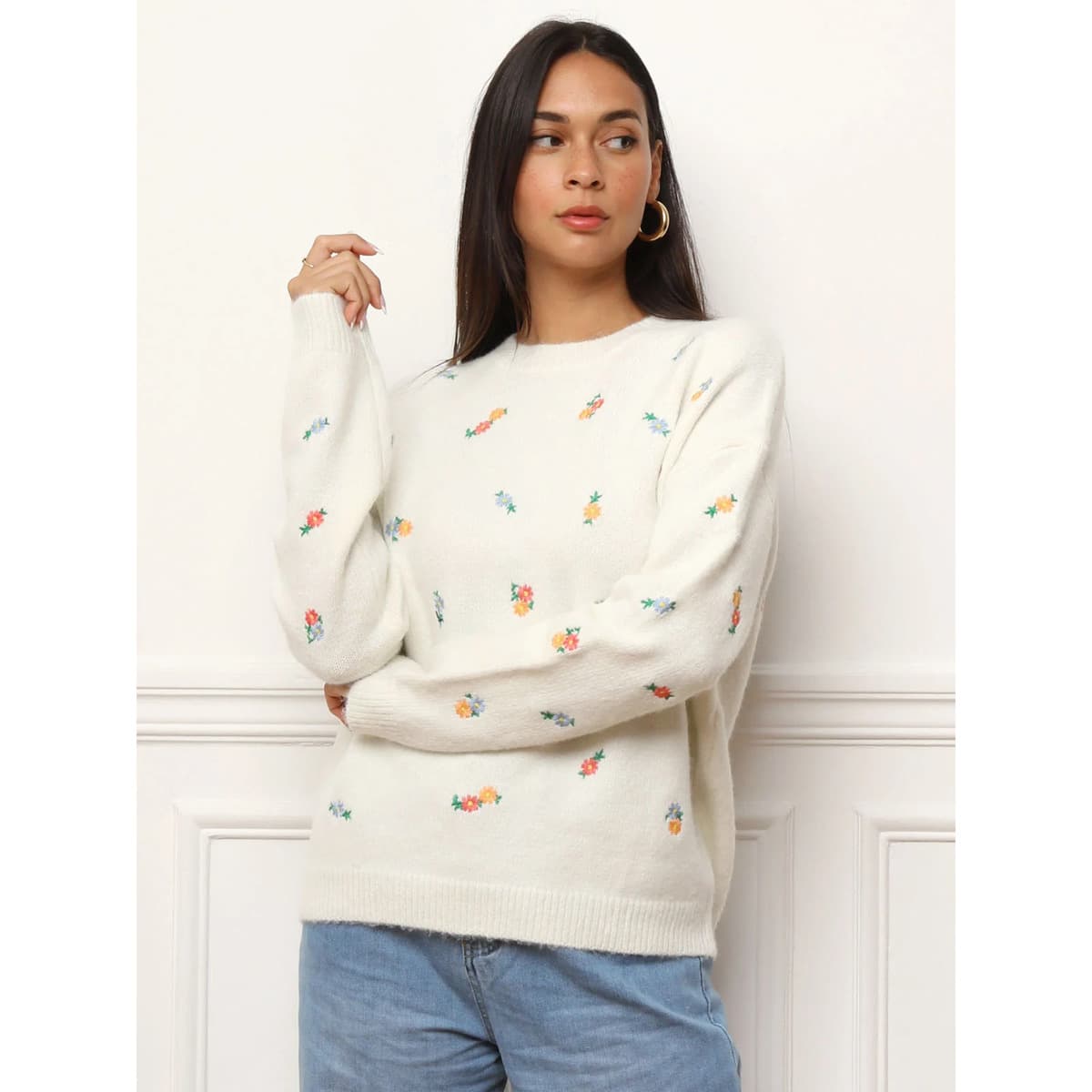 Women's Sweaters La Modeuse White