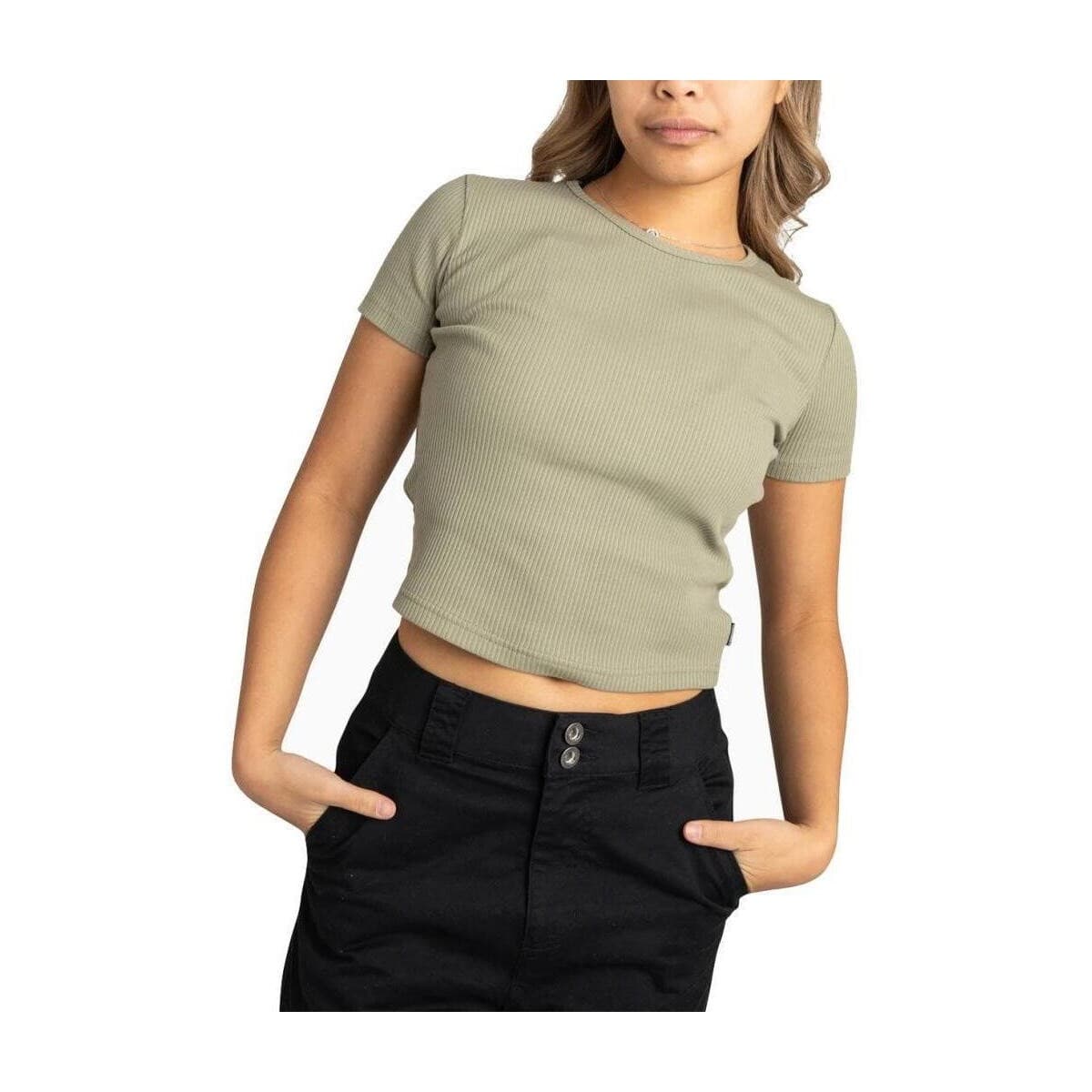 T-shirts & Polos Converse Camisetas Mujer Modèle Womens Ribbed Slim