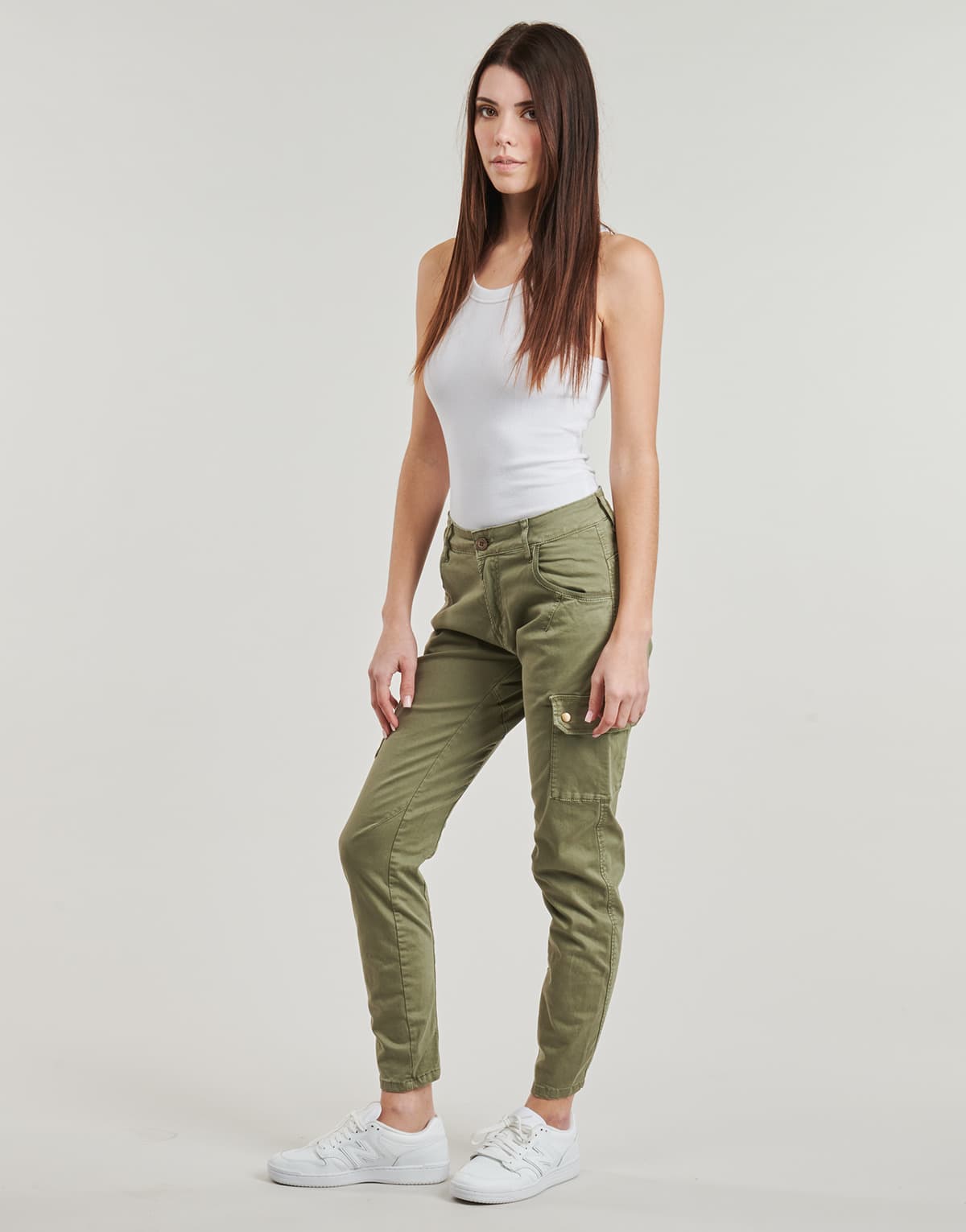 Women's Pants Le Temps des Cerises Khaki