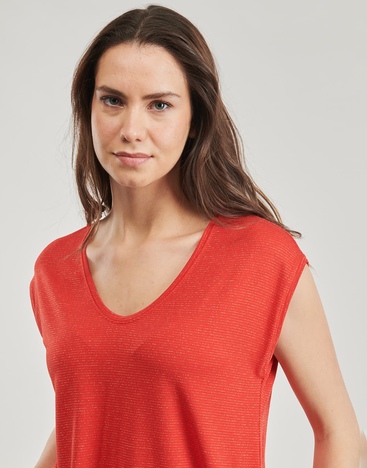 Women's T-Shirts Pieces Red