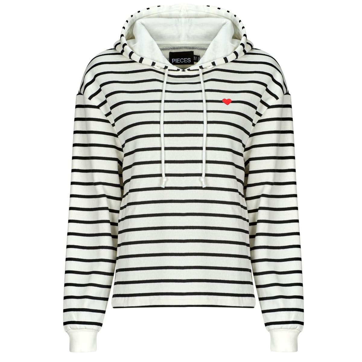 T-shirt με κουκούλα Pieces PCCHILLI LS HOODIE