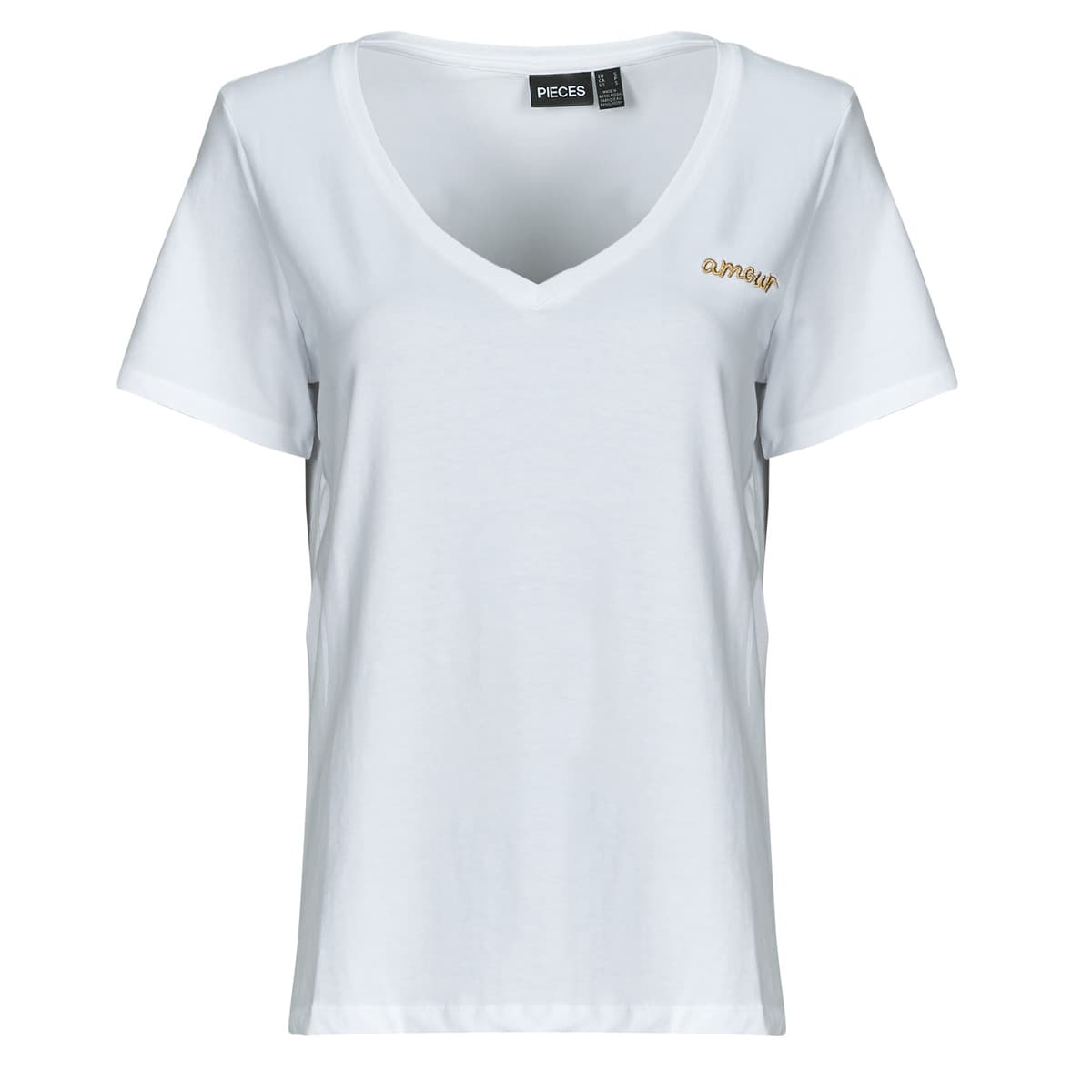 Women's T-Shirts Pieces White