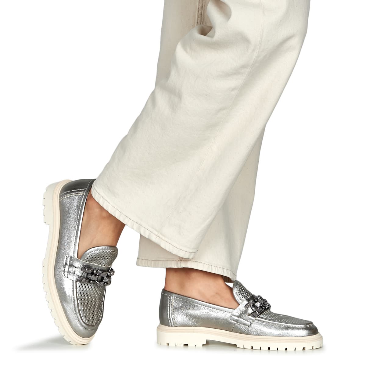 Women's Loafers Regard Silver