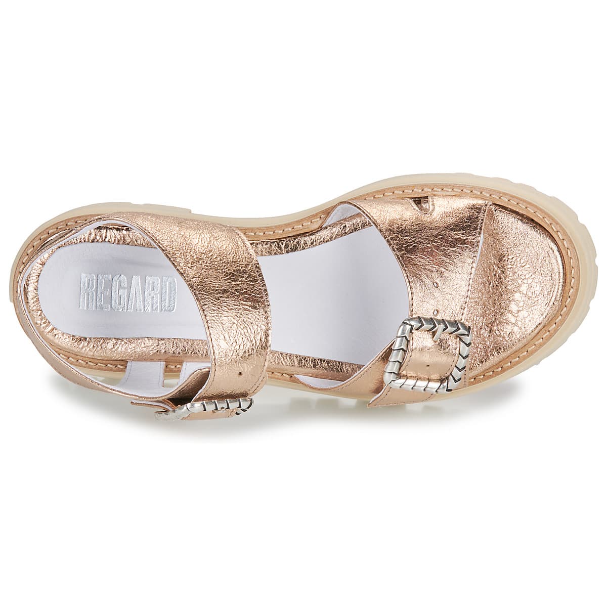 Women's Platforms Regard Gold