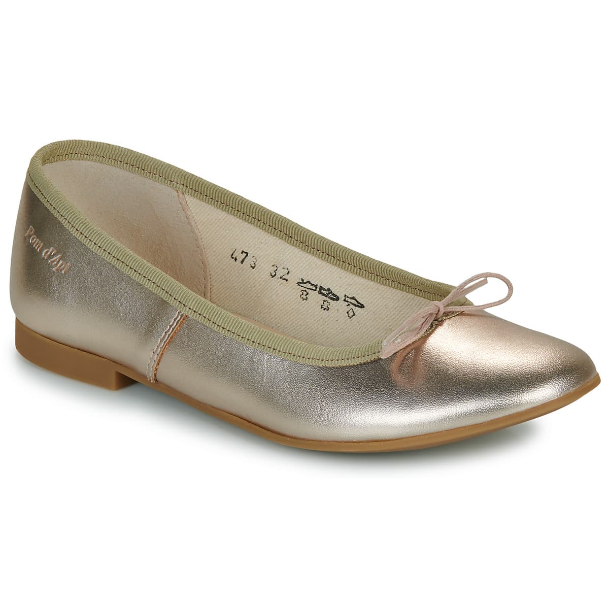 Women's Ballet Flats Pom d'Api Gold