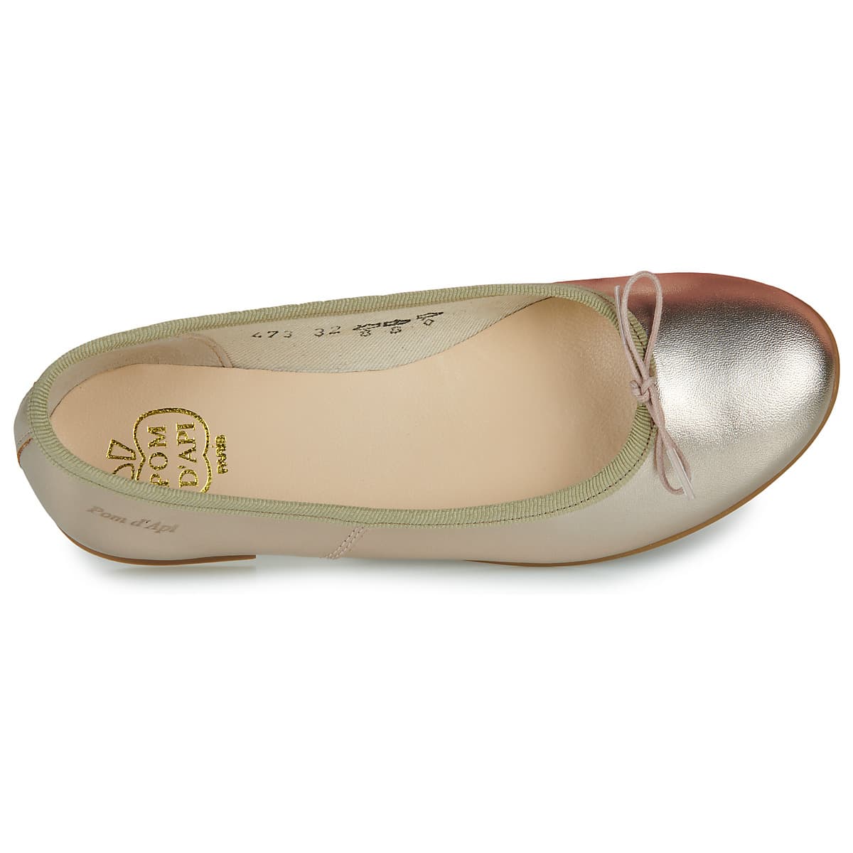 Women's Ballet Flats Pom d'Api Gold