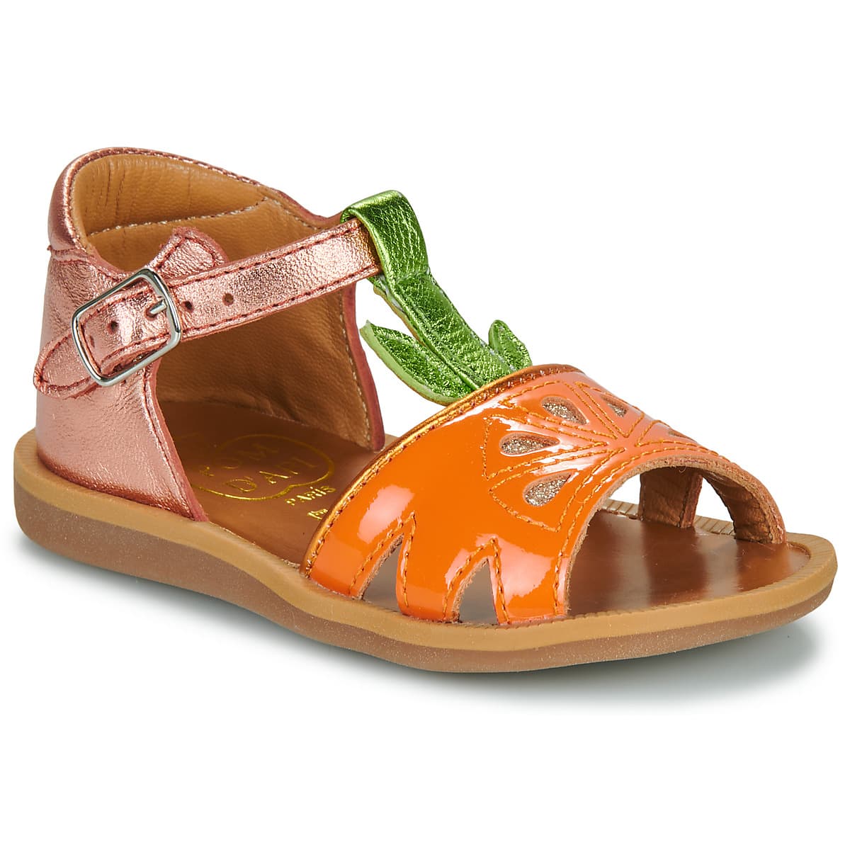 Σανδάλια χωρίς τακούνι Pom d'Api POPPY AGRUME