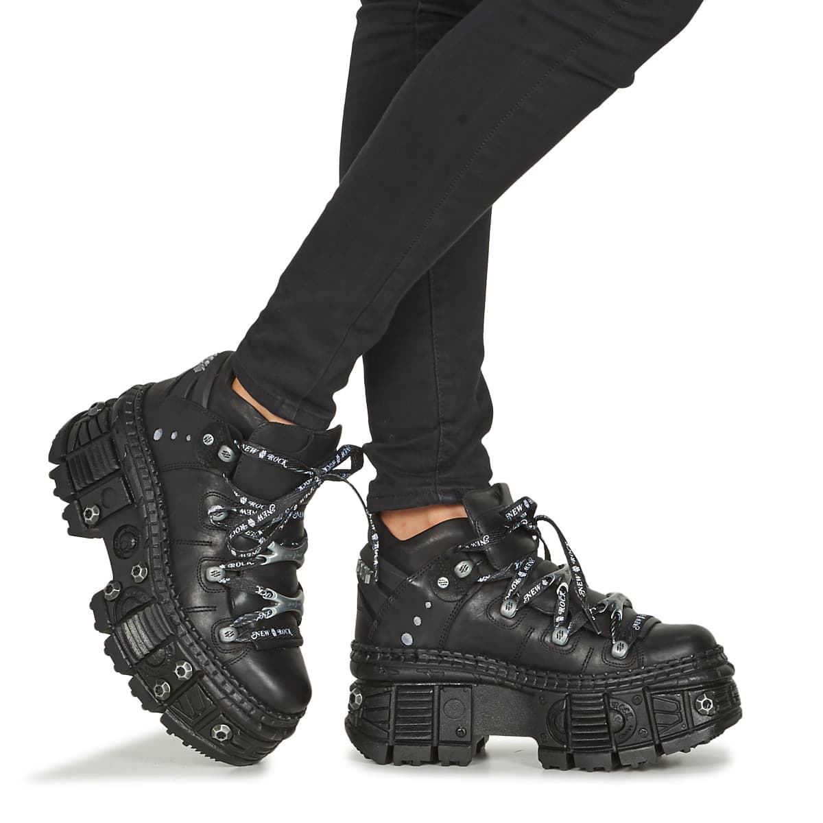 Women's Derby Shoes New Rock Black