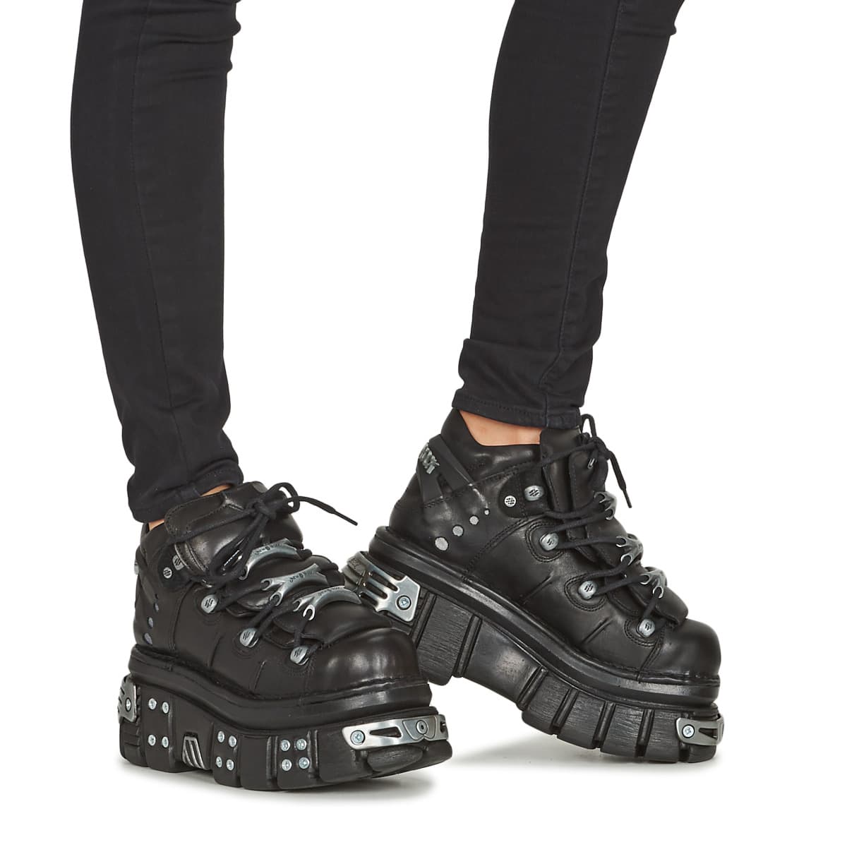 Women's Derby Shoes New Rock Black