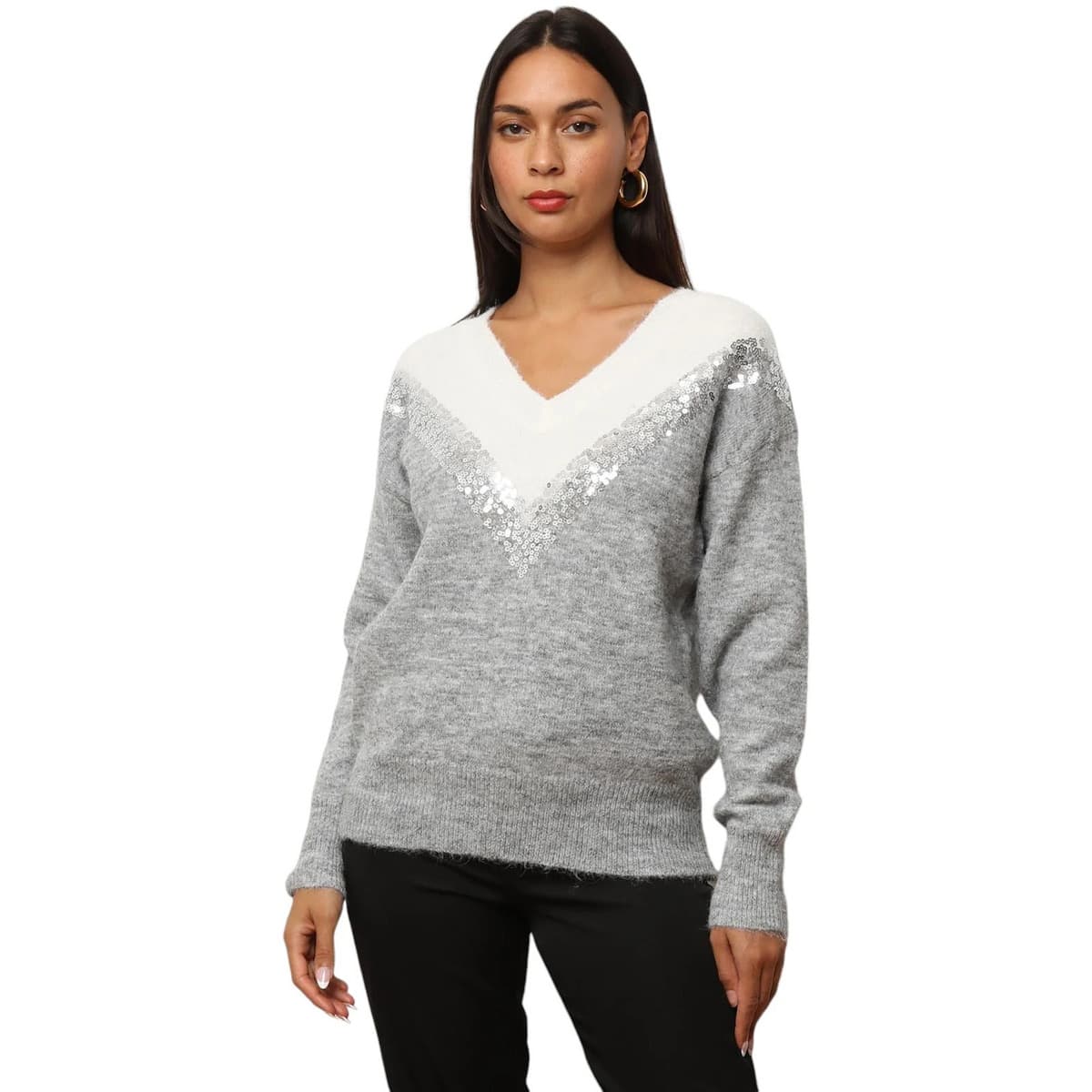 Women's Sweaters La Modeuse Gray