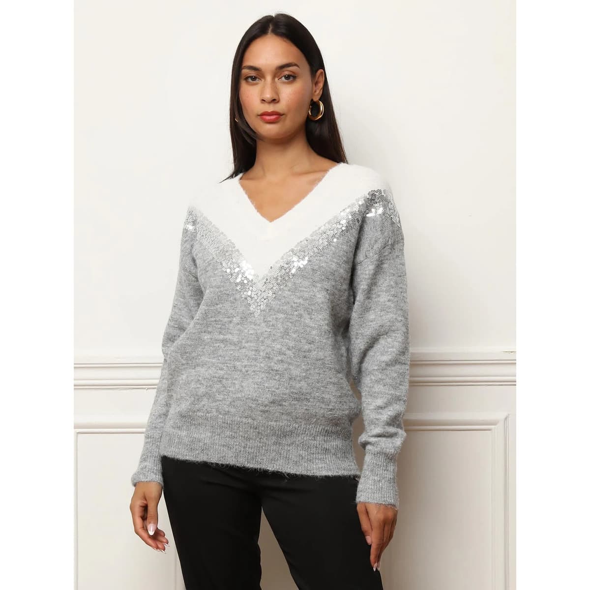 Women's Sweaters La Modeuse Gray