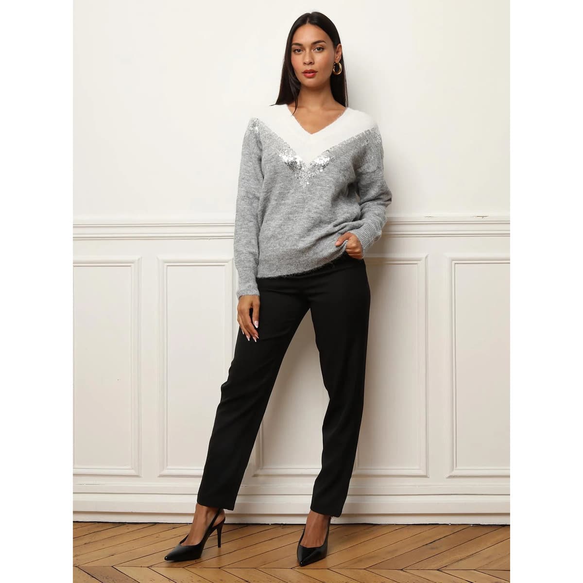Women's Sweaters La Modeuse Gray
