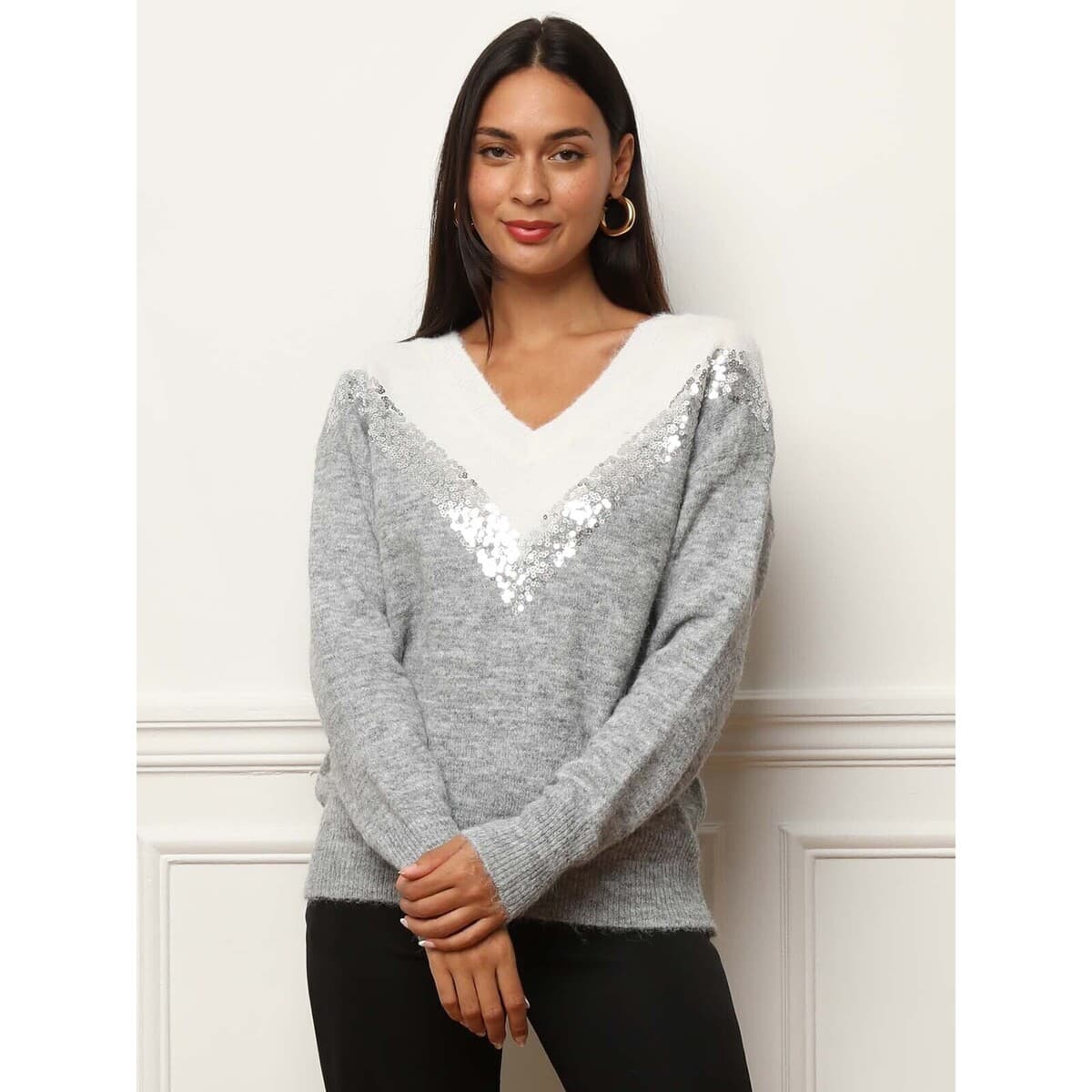 Women's Sweaters La Modeuse Gray