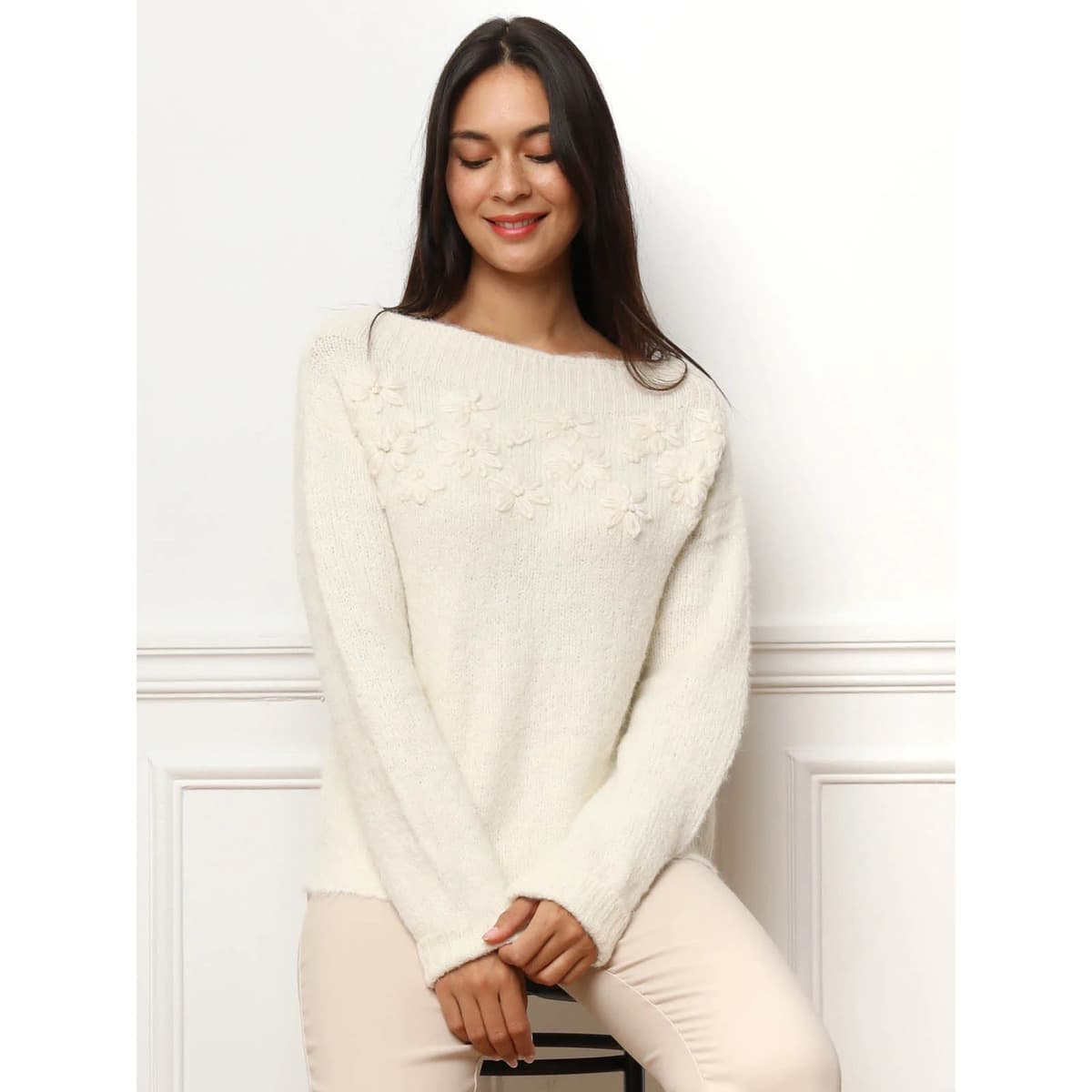 Women's Sweaters La Modeuse Beige