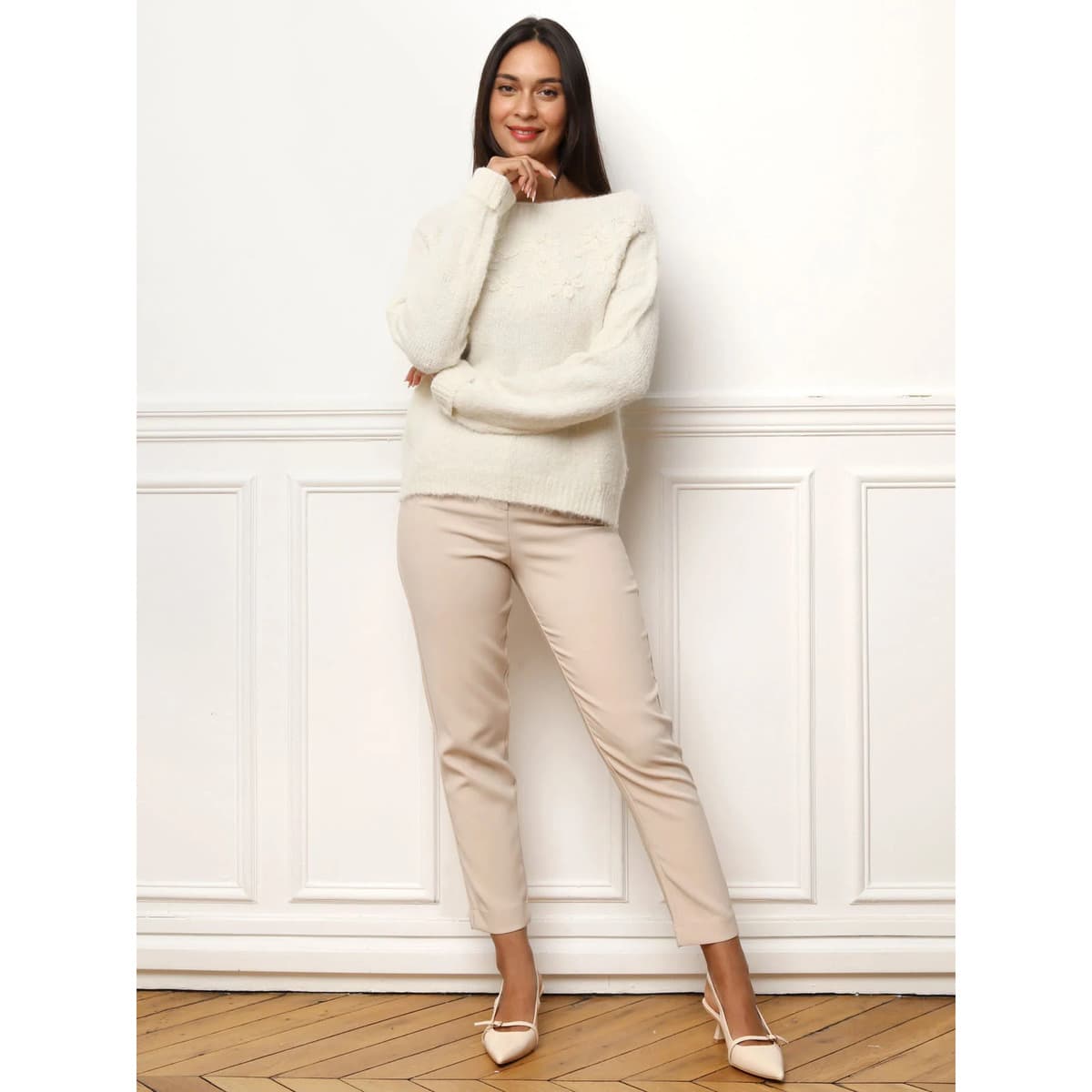 Women's Sweaters La Modeuse Beige