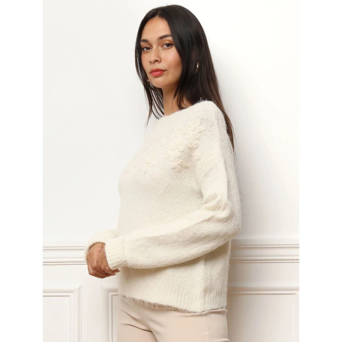 Women's Sweaters La Modeuse Beige