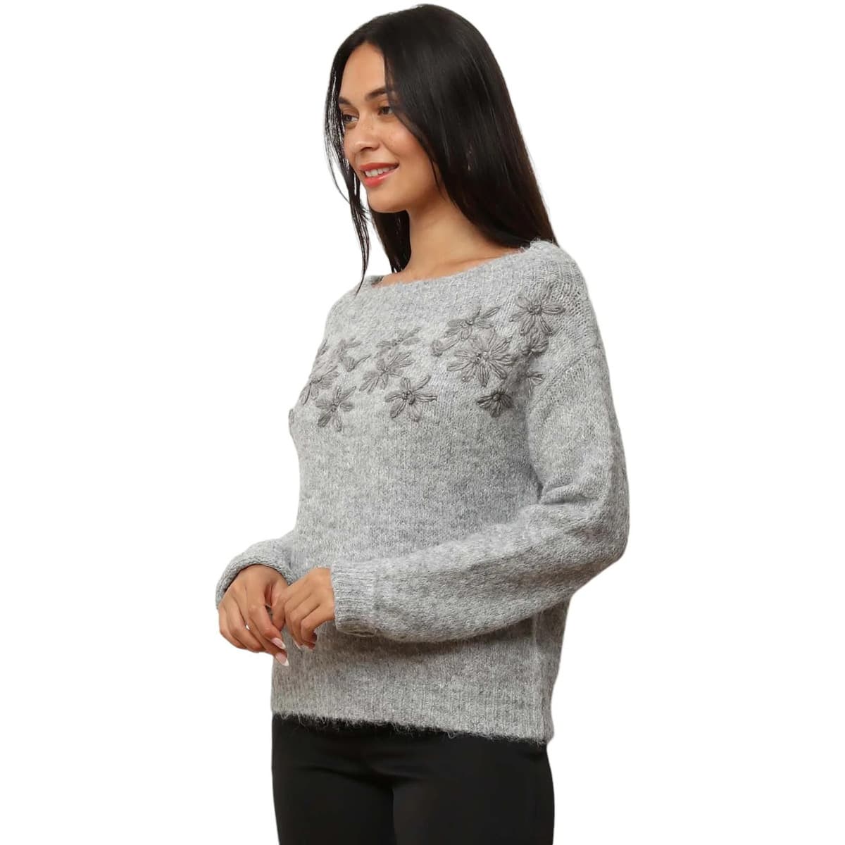 Women's Sweaters La Modeuse Gray