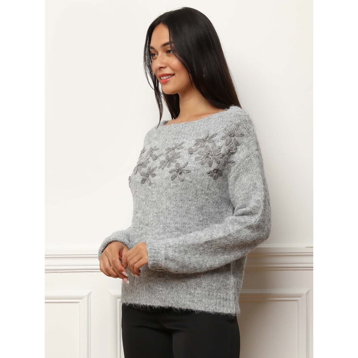 Women's Sweaters La Modeuse Gray