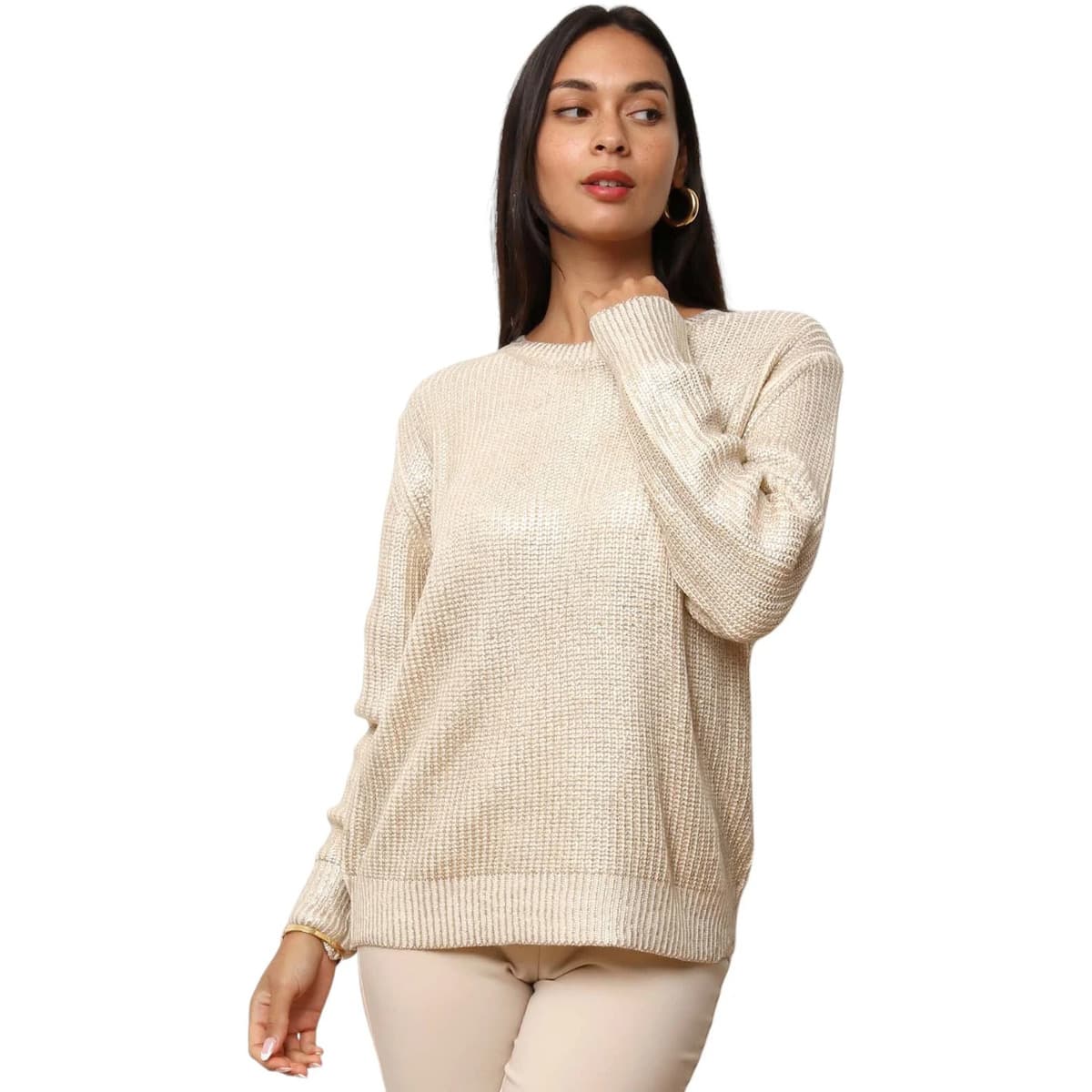 Women's Sweaters La Modeuse Beige