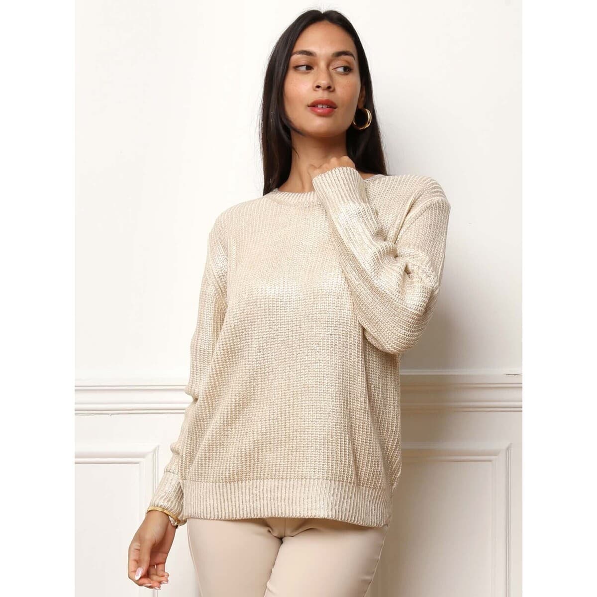 Women's Sweaters La Modeuse Beige
