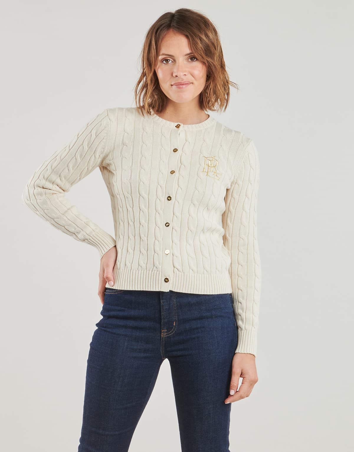 ΓΥΝΑΙΚΕΙΑ ΖΑΚΕΤΑ POLO RALPH LAUREN CABLE-KNIT COTTON CARDIGAN MASCARPONE CREAM POLO RALPH LAUREN