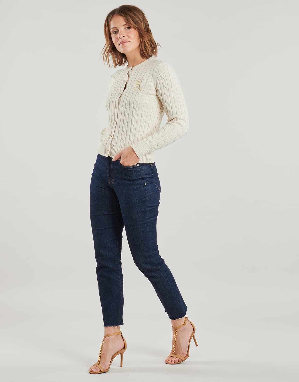 ΓΥΝΑΙΚΕΙΑ ΖΑΚΕΤΑ POLO RALPH LAUREN CABLE-KNIT COTTON CARDIGAN MASCARPONE CREAM POLO RALPH LAUREN