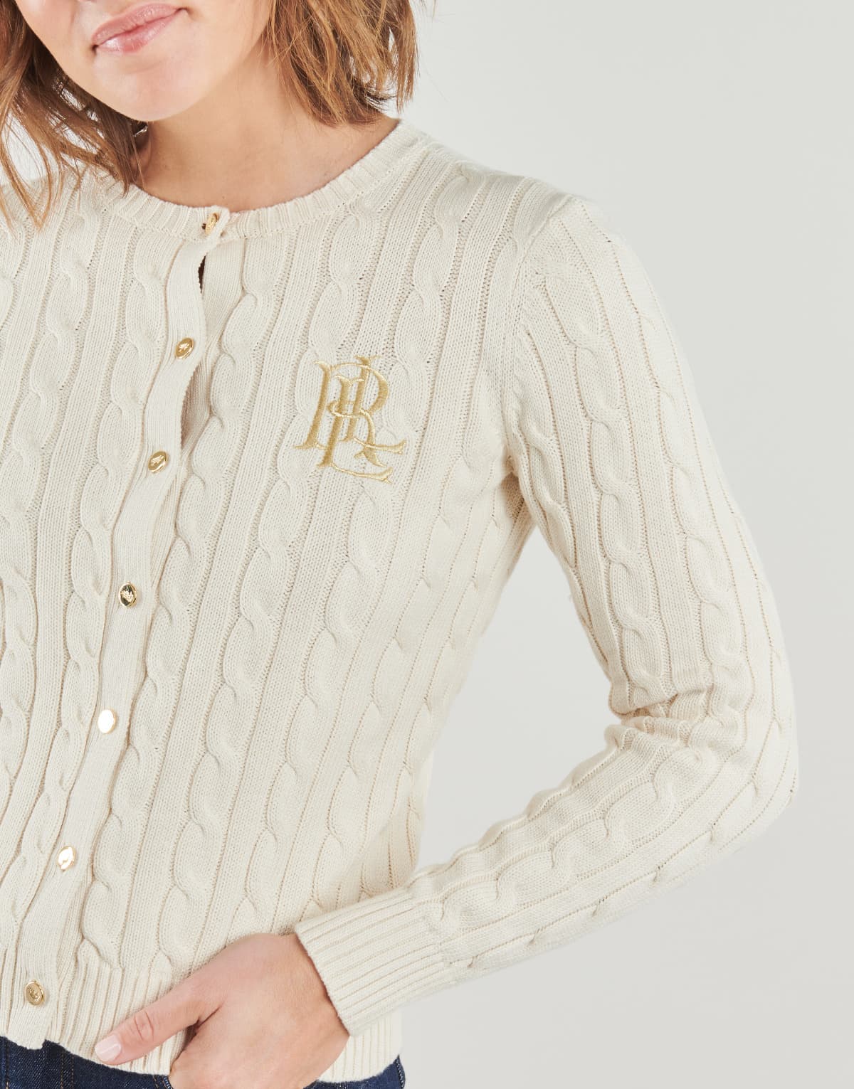 ΓΥΝΑΙΚΕΙΑ ΖΑΚΕΤΑ POLO RALPH LAUREN CABLE-KNIT COTTON CARDIGAN MASCARPONE CREAM POLO RALPH LAUREN