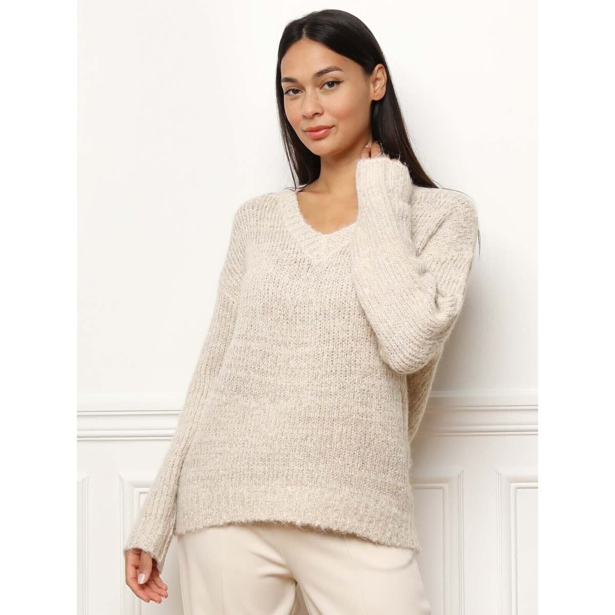 Women's Sweaters La Modeuse Beige