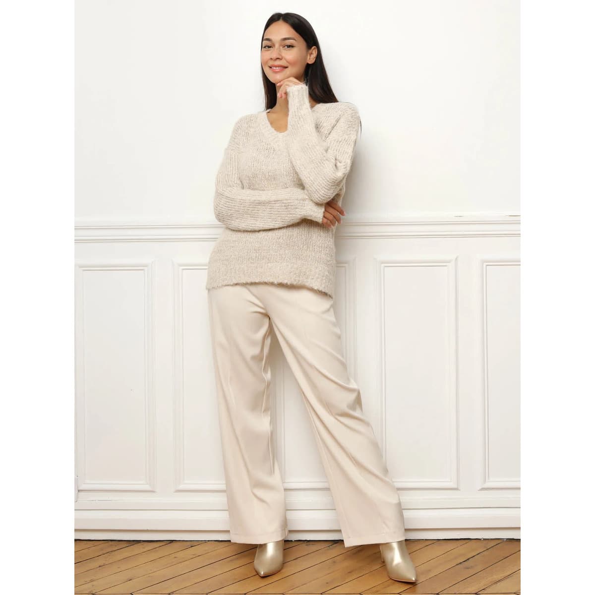 Women's Sweaters La Modeuse Beige