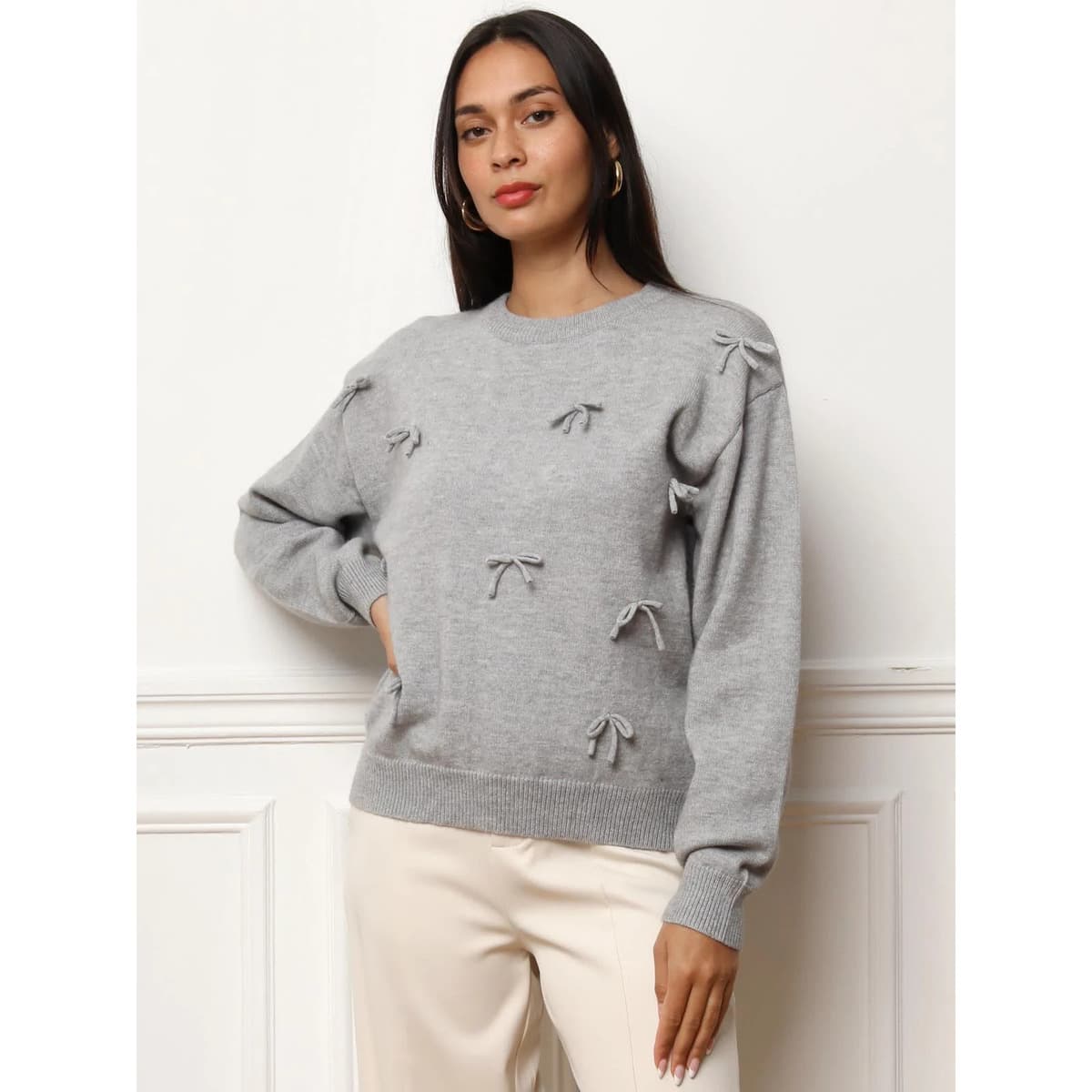 Women's Sweaters La Modeuse Gray