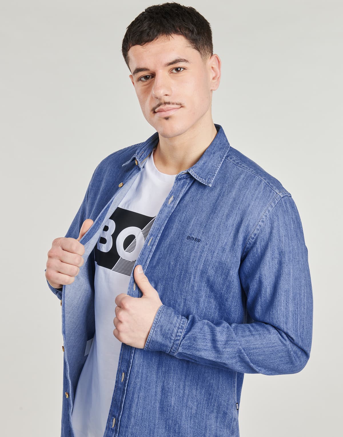 Men's Shirts BOSS Blue