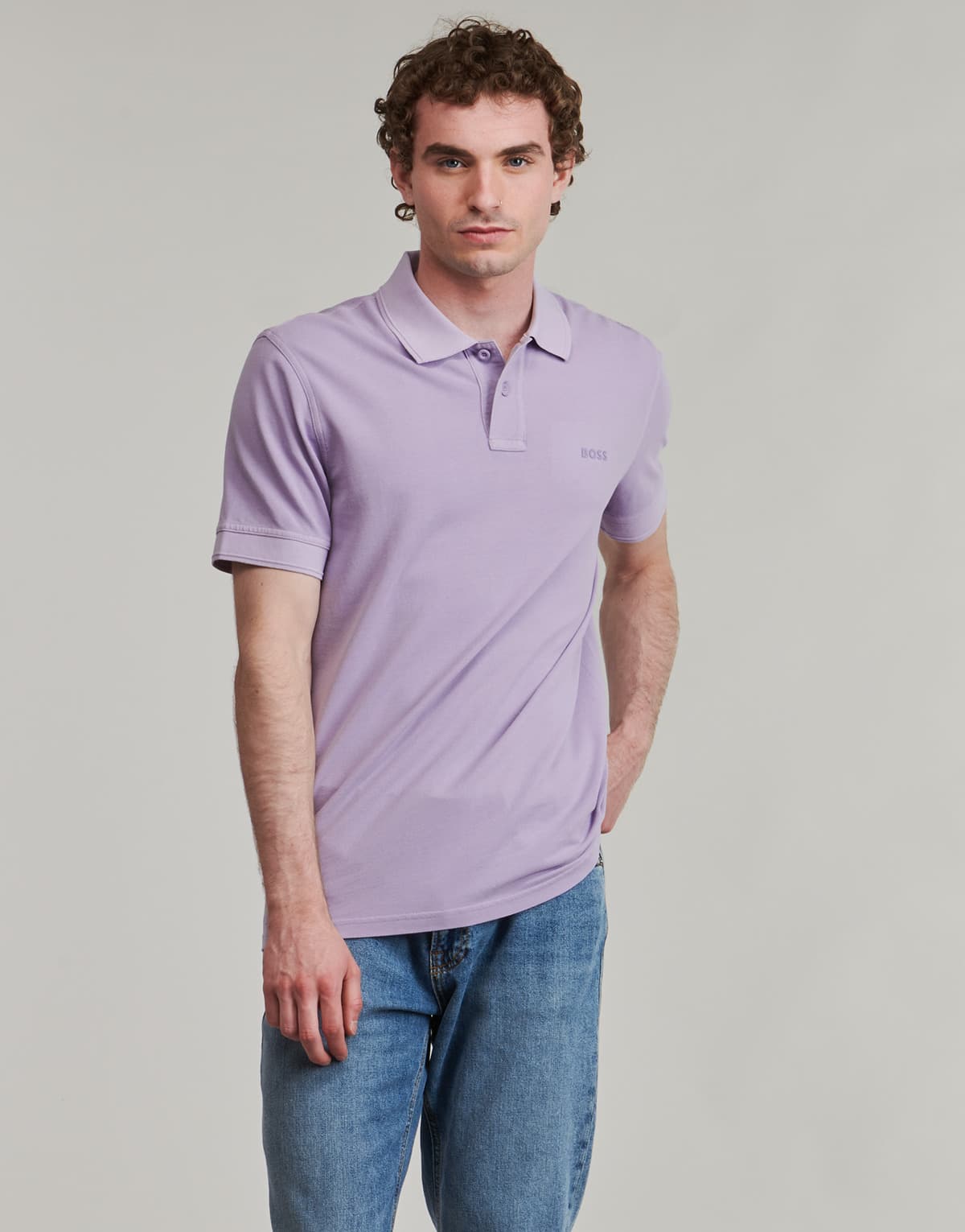Men's Polo Shirts BOSS Purple