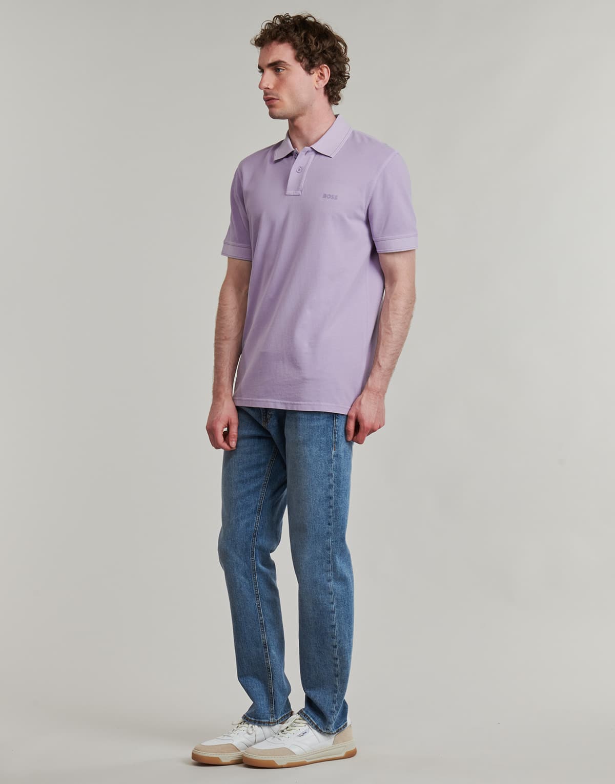 Men's Polo Shirts BOSS Purple
