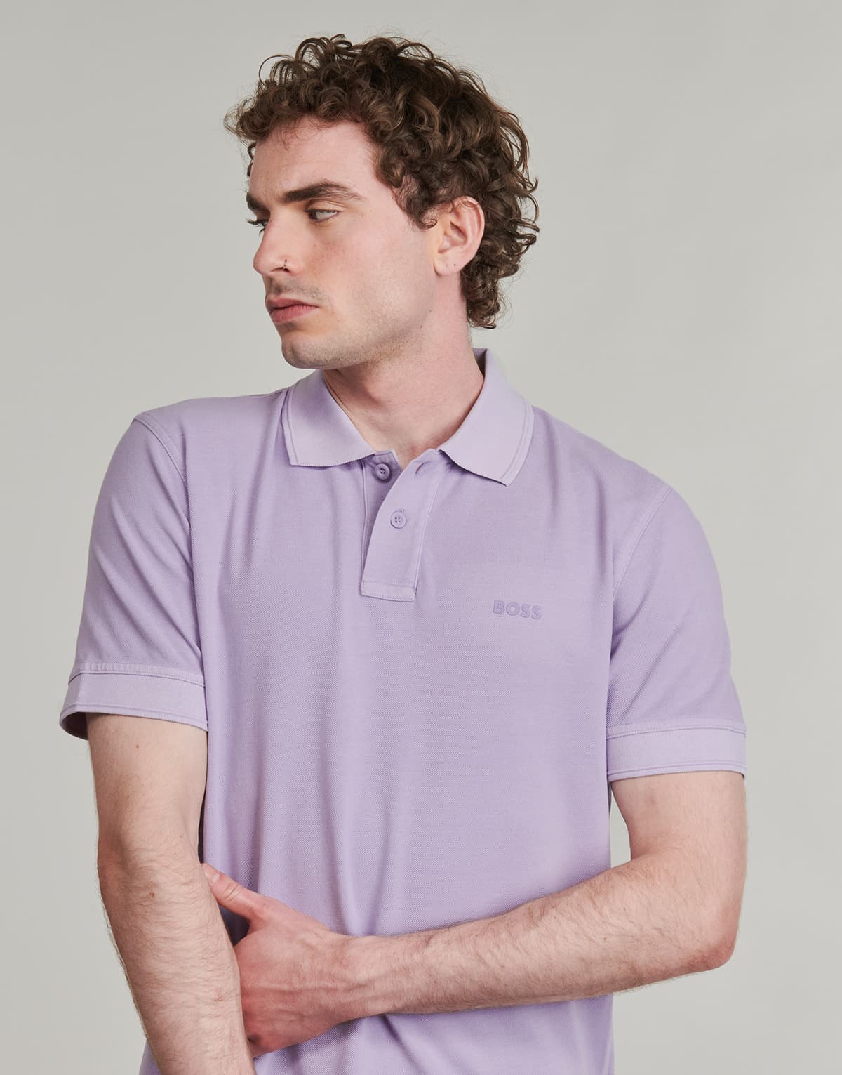Men's Polo Shirts BOSS Purple