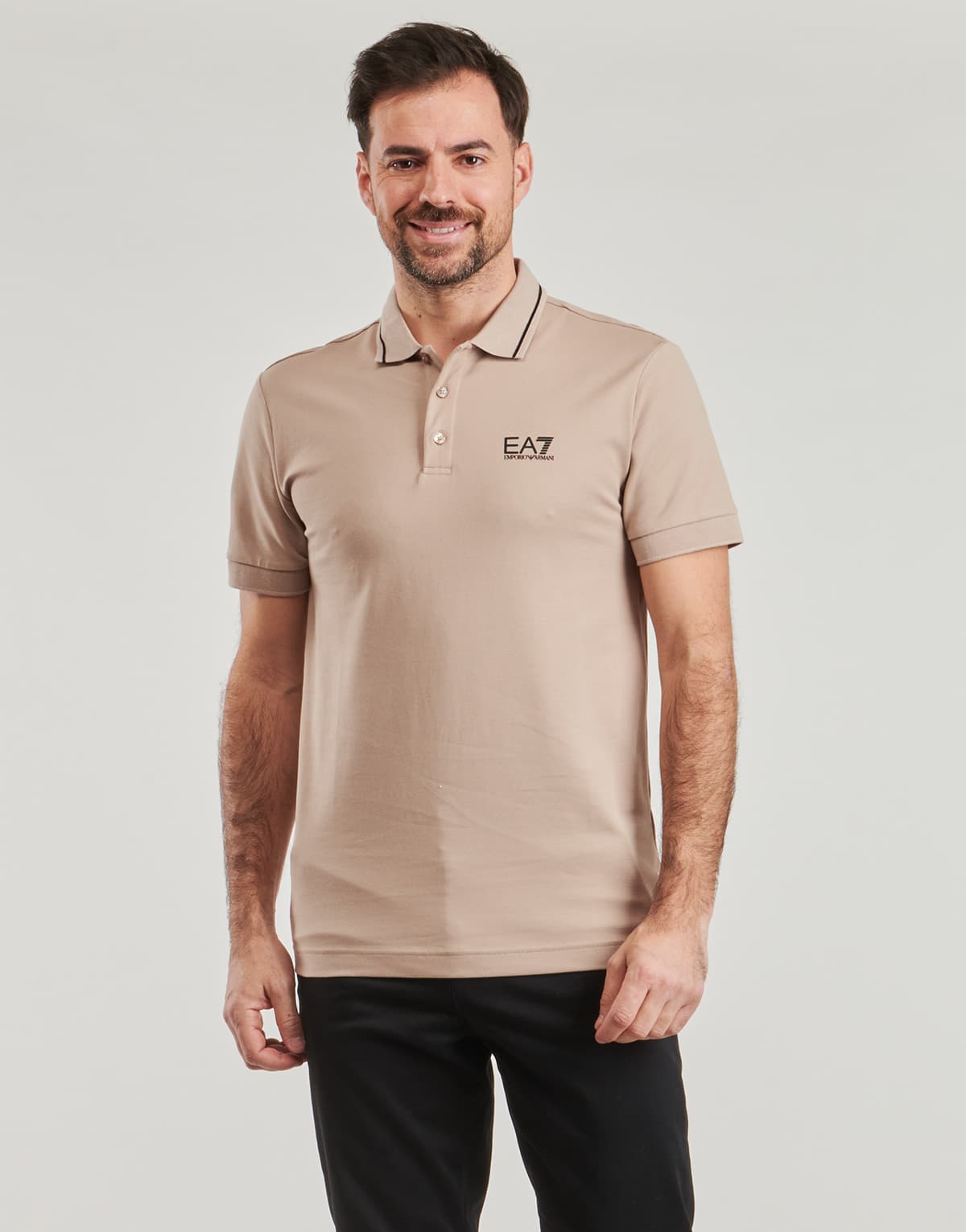Men's Polo Shirts EA7 Beige