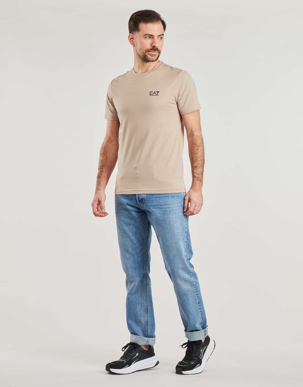 Men's T-Shirts EA7 Beige