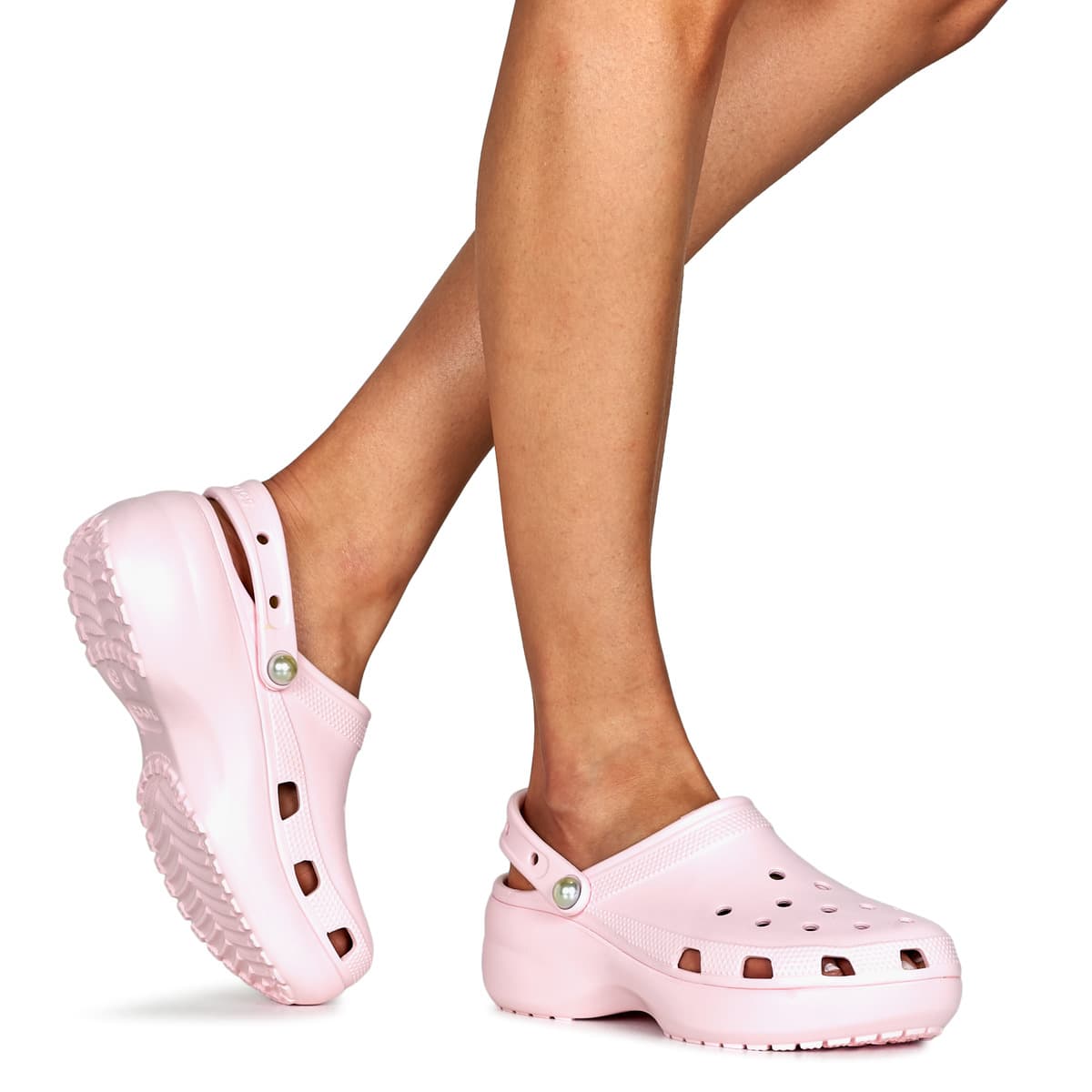 Γυναικείο Σαμπό Crocs Classic Platform Pearl Clog Ανατομικό Χρώματος Ροζ 211231-6ZW