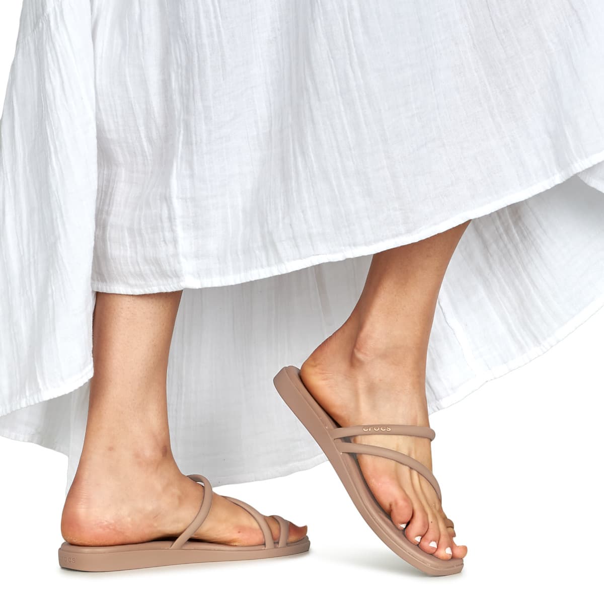 Women's Flip Flops Crocs Beige