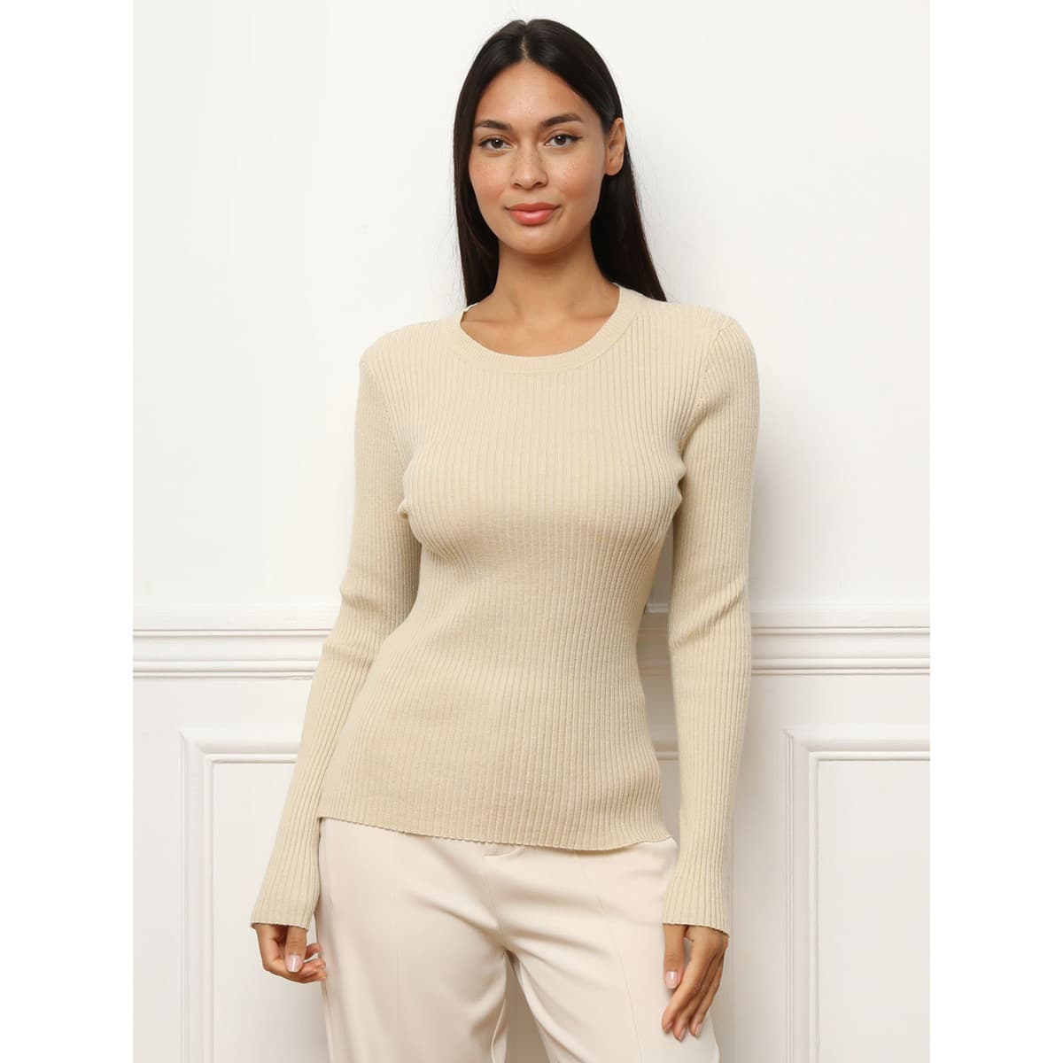 Women's Sweaters La Modeuse Beige