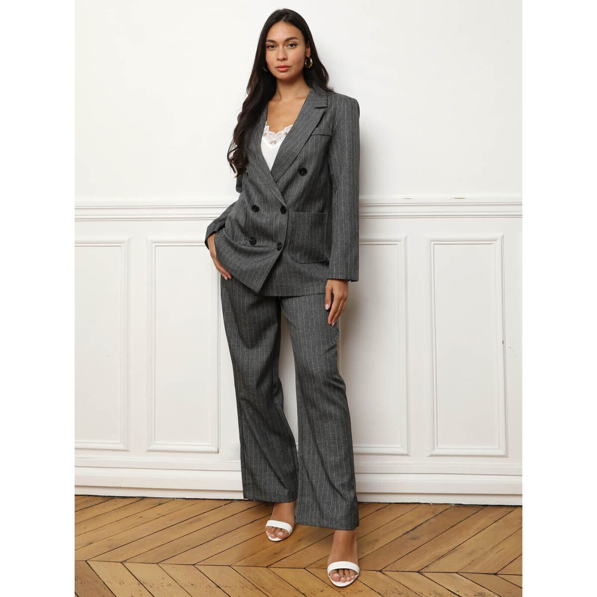 Women's Blazers La Modeuse Gray
