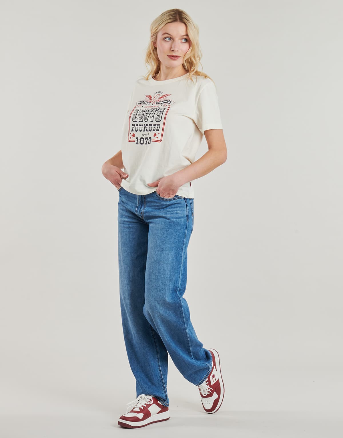 Women's T-Shirts Levis White